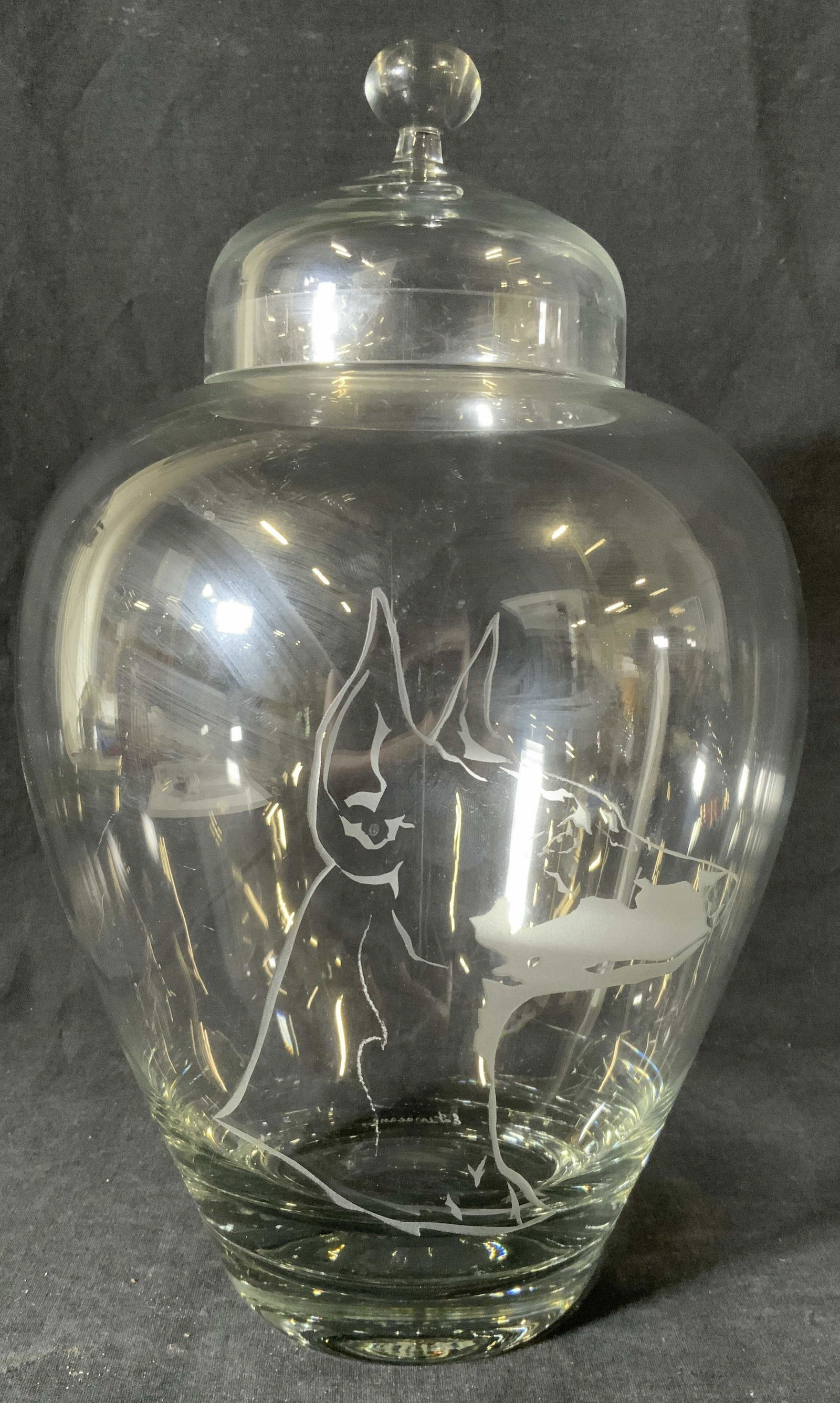 E FINACANE Glass Lidded Jar (1 of 8)