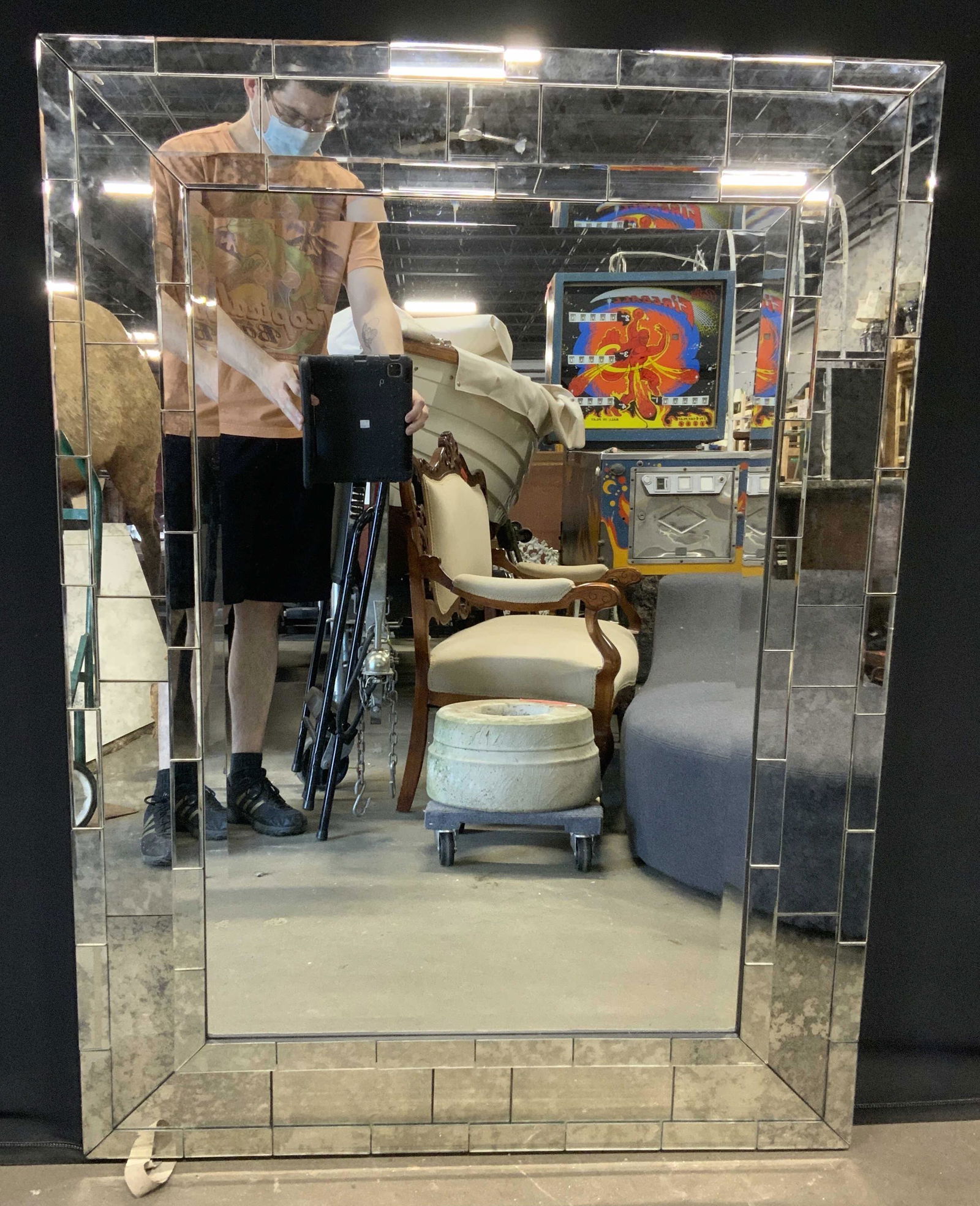 Wood Backed Mirrored Frame Mirror (1 of 5)