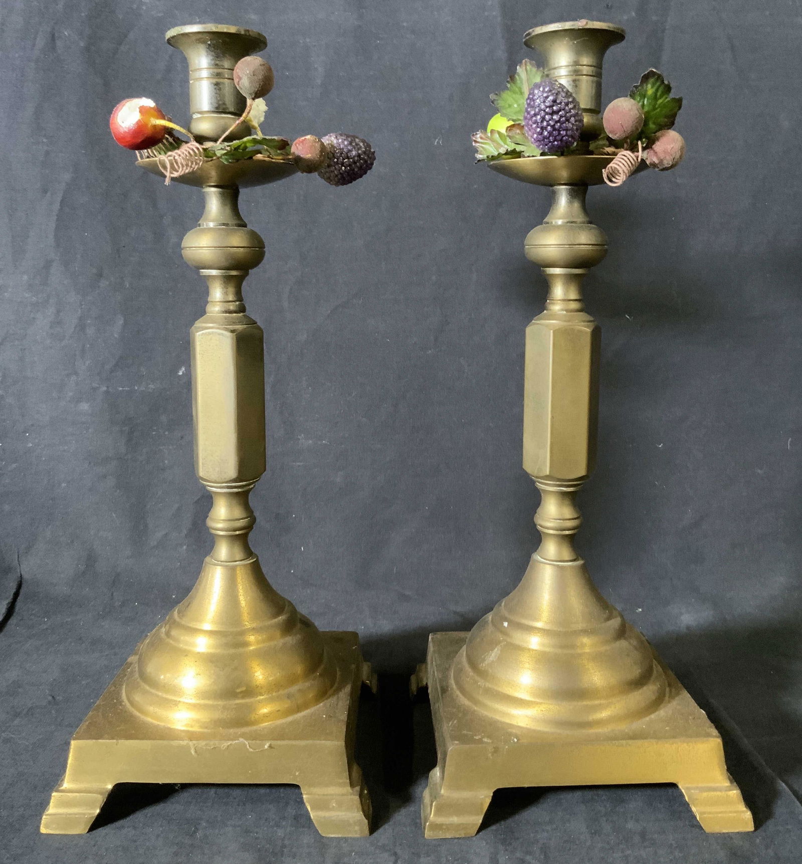 Pair Brass Candleholders (1 of 5)