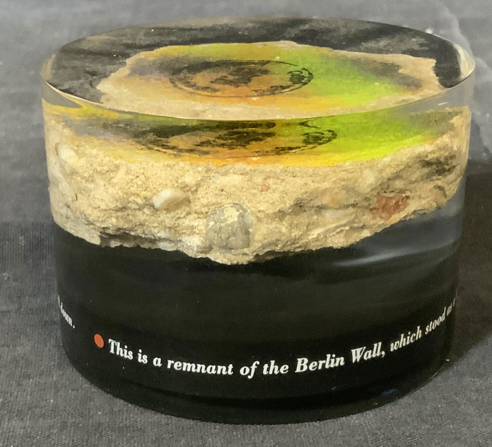 Commemorative Berlin Wall Fragment in Resin (1 of 6)