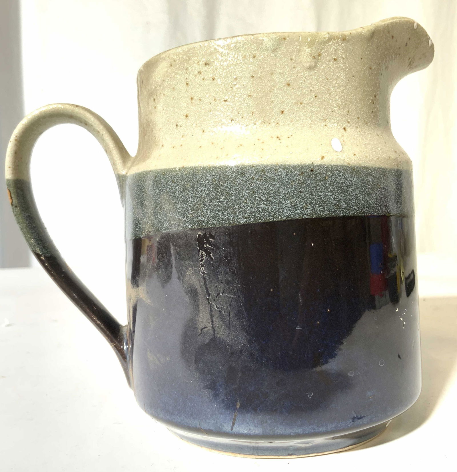 TAKAHASH Tri Toned Stoneware Pitcher (1 of 8)