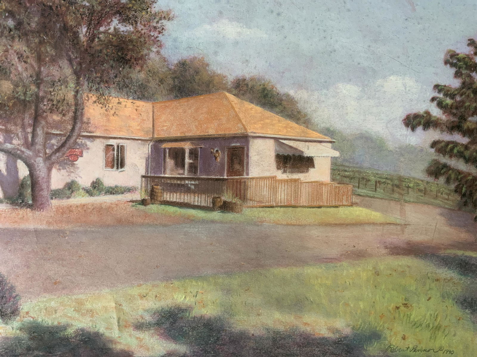 ROBERT PENNOR Signed Pastel Drawing 1990 (1 of 7)