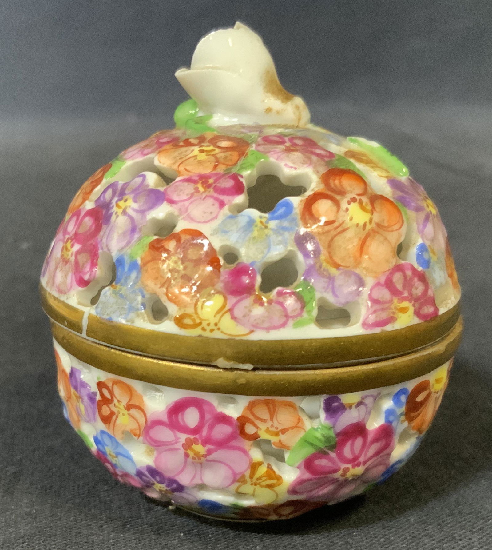 Herend Hungarian Painted Porcelain Trinket Box (1 of 5)