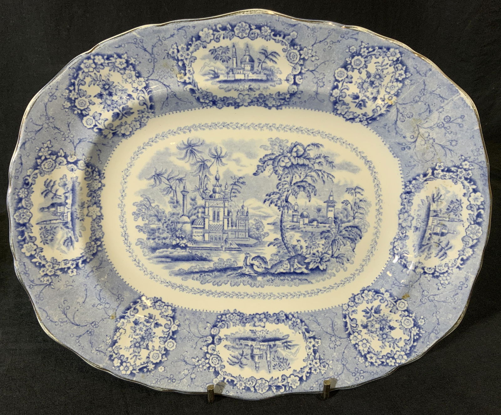 Lot 2 RIDGWAY Blue & White Plates (1 of 6)