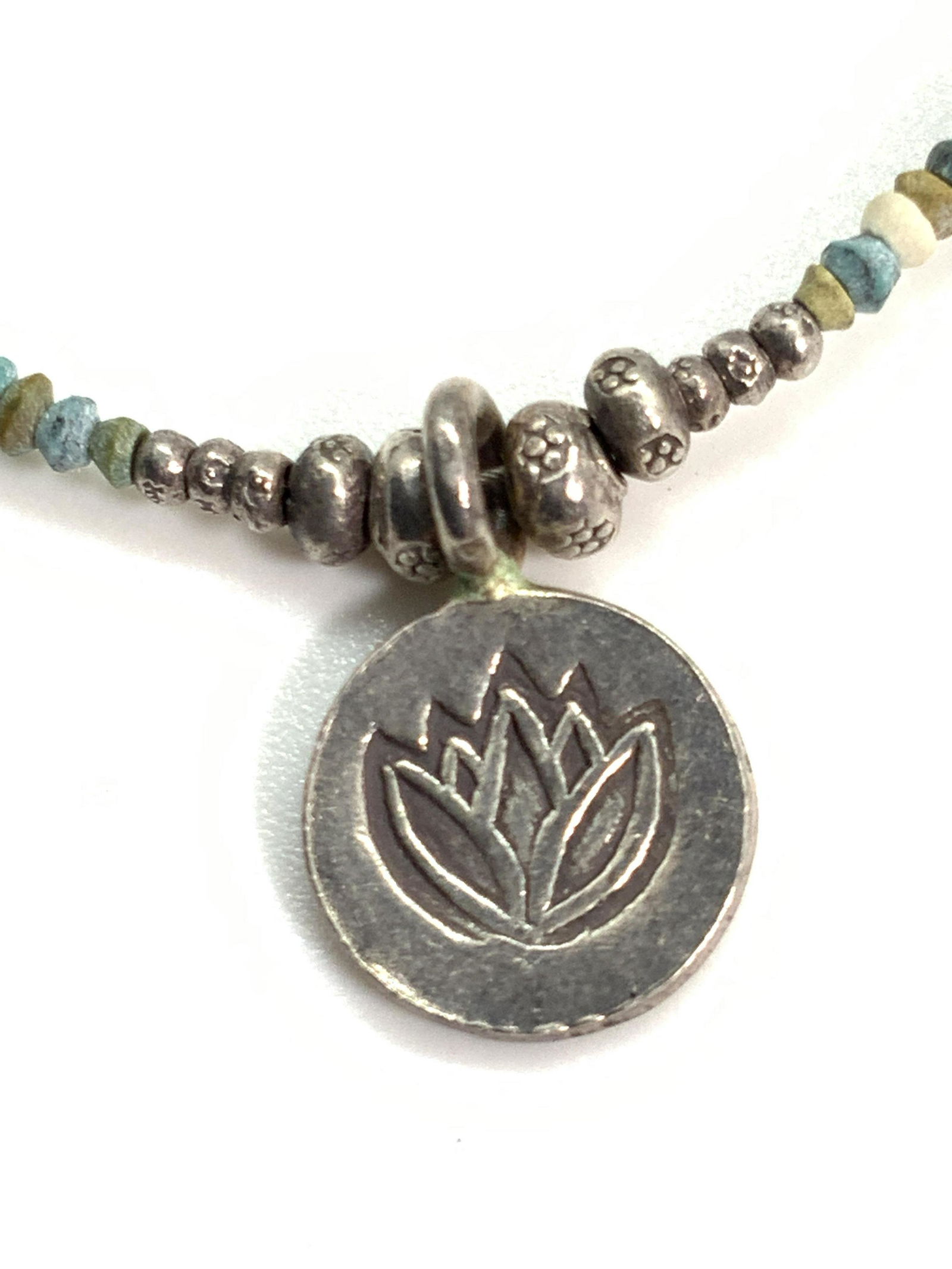 Sterling Silver & Natural Stone Pendant Necklace (1 of 9)