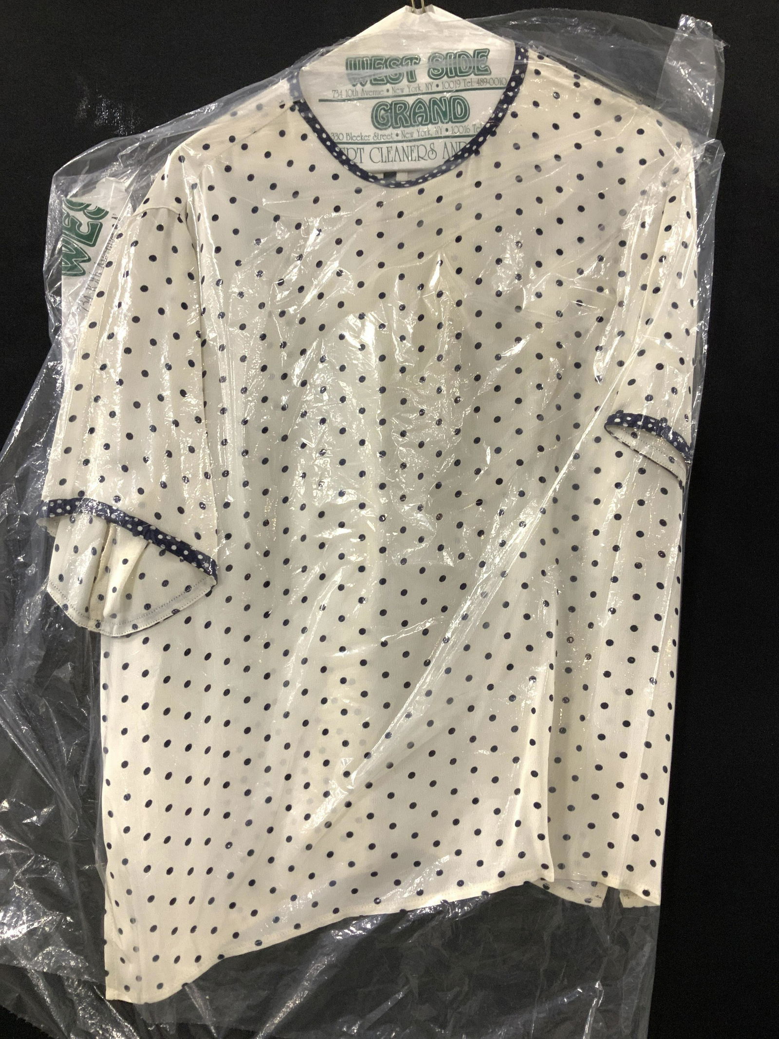 Vintage 1980s KASPER for L&T Polka Dot Blouse (1 of 6)
