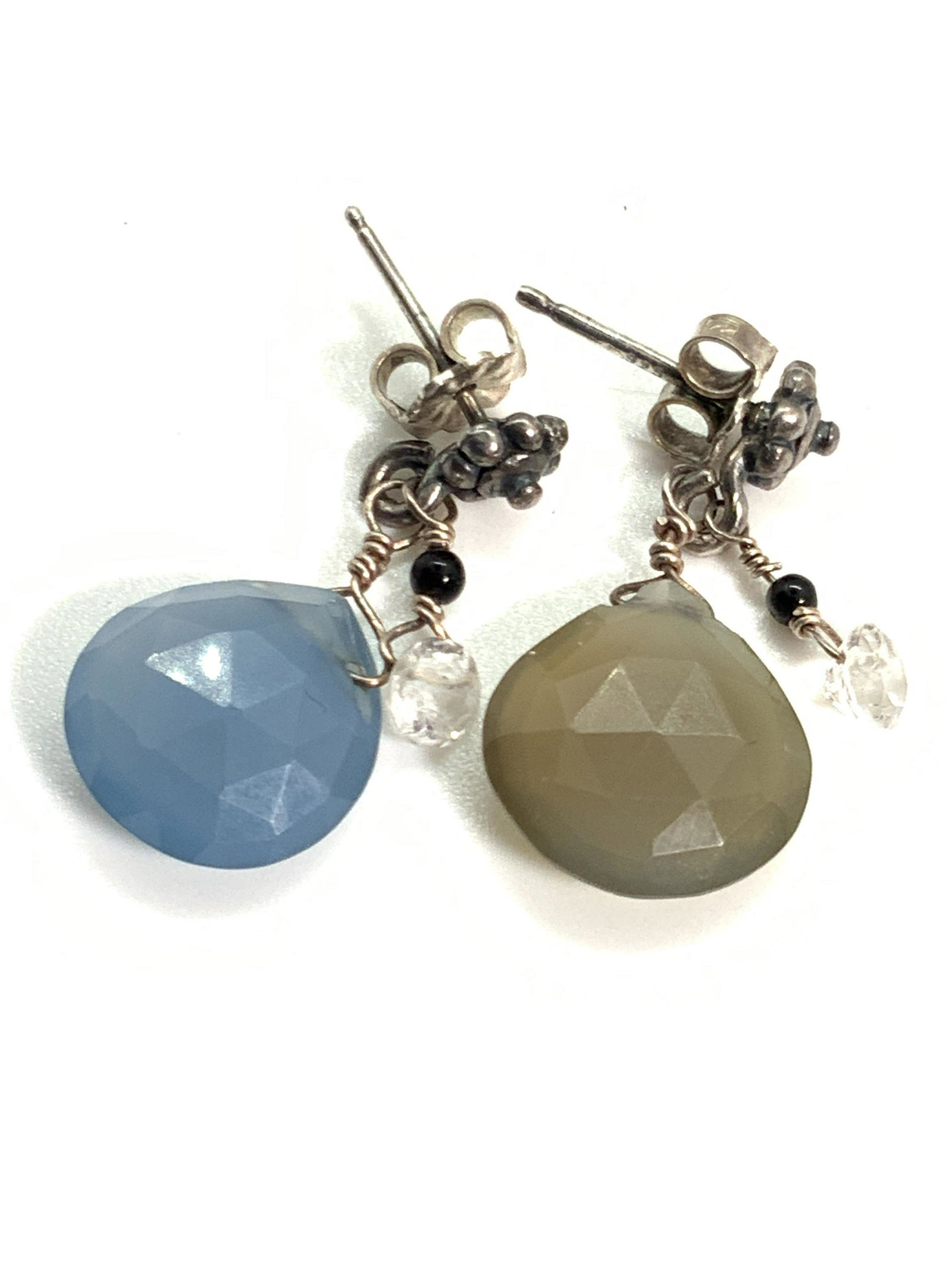 Pair Faceted Bead Earrings, Sterling Silver & More (1 of 8)