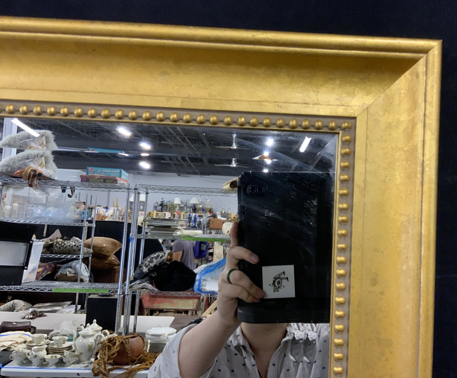 Gilt Wood Framed Beveled Mirror (1 of 6)