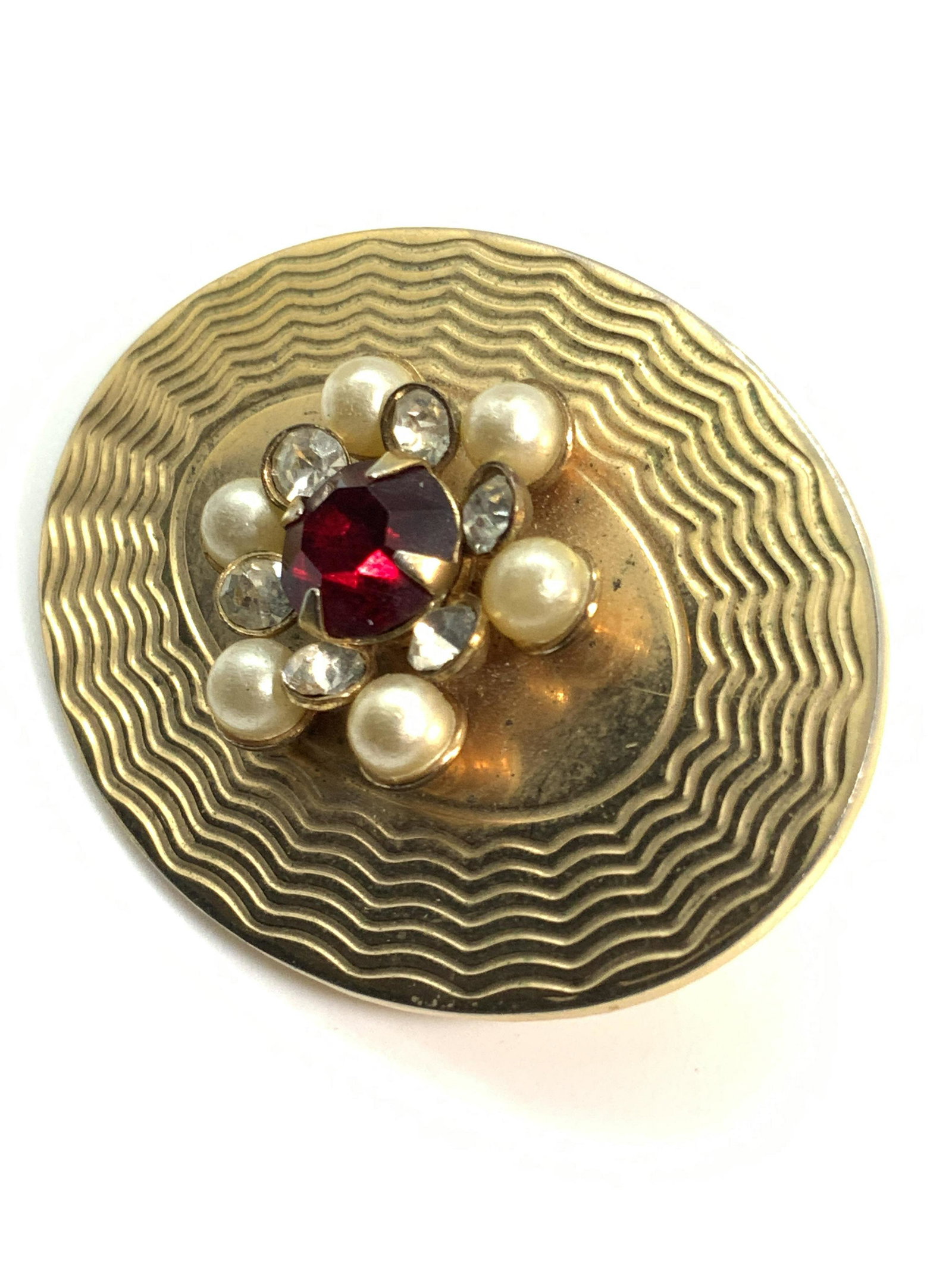 Lot 4 Vintage Gold Tn Metal Brooches, Jewelry (1 of 8)