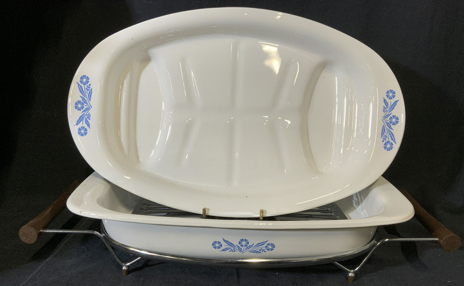 CORNING WARE Ceramic Roasting Pan & Platter (1 of 7)
