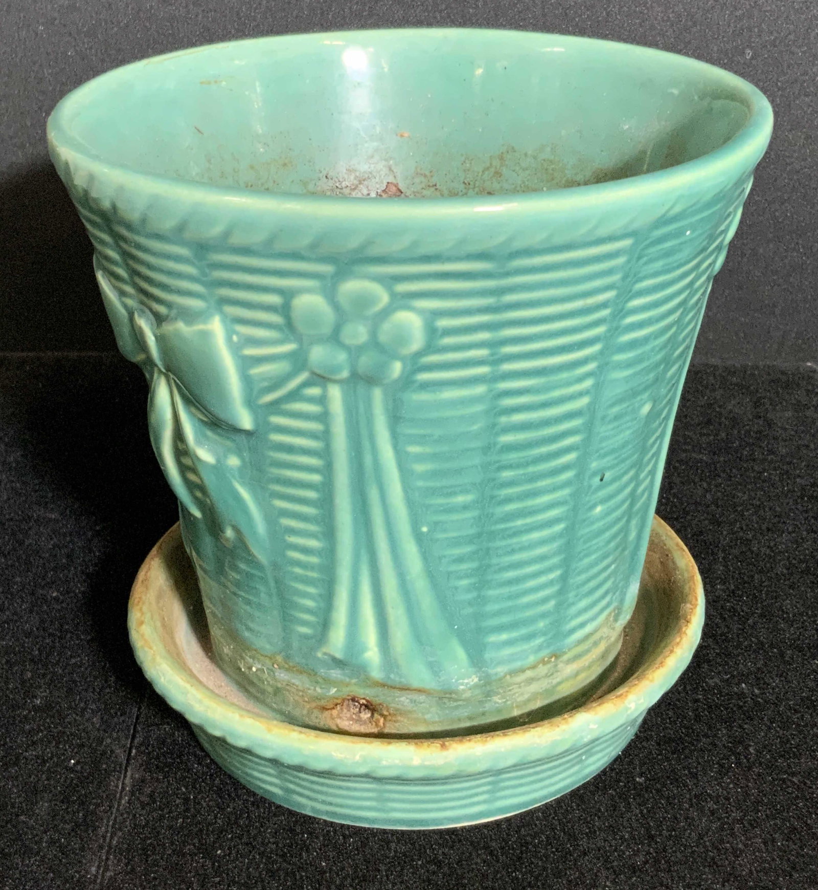 Vintage USA Glazed Ceramic Cachepot (1 of 8)