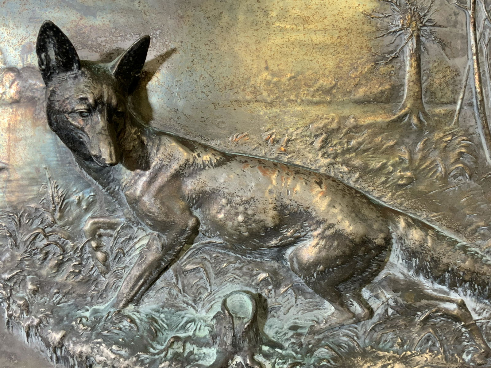 FRITZ DILLER Signed Metal Relief Sculpture (1 of 9)