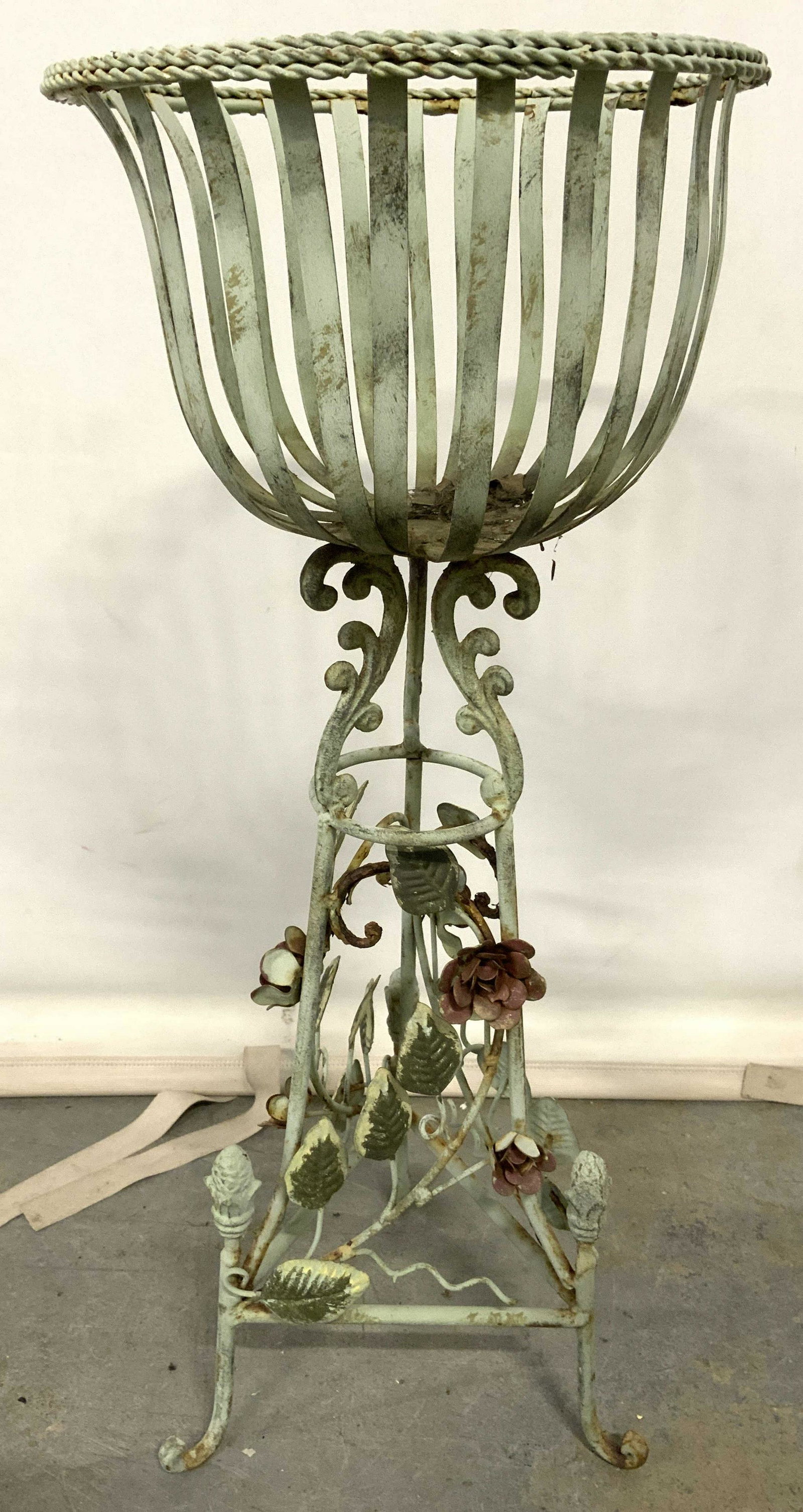 Vintage Footed Metal Planter Stand (1 of 7)