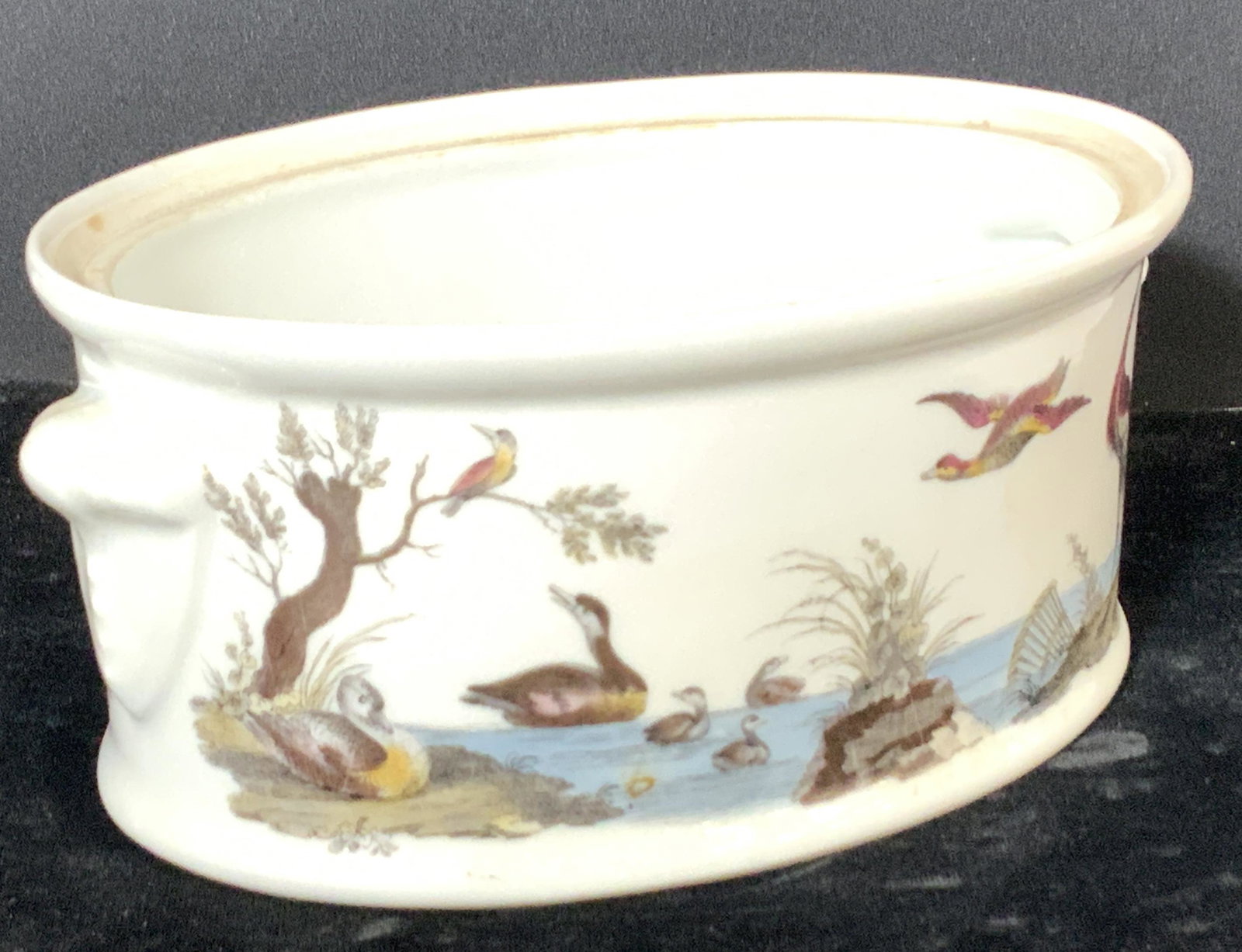 Signed MMA L LOURIUOX Porcelain Cache Pot, France (1 of 5)