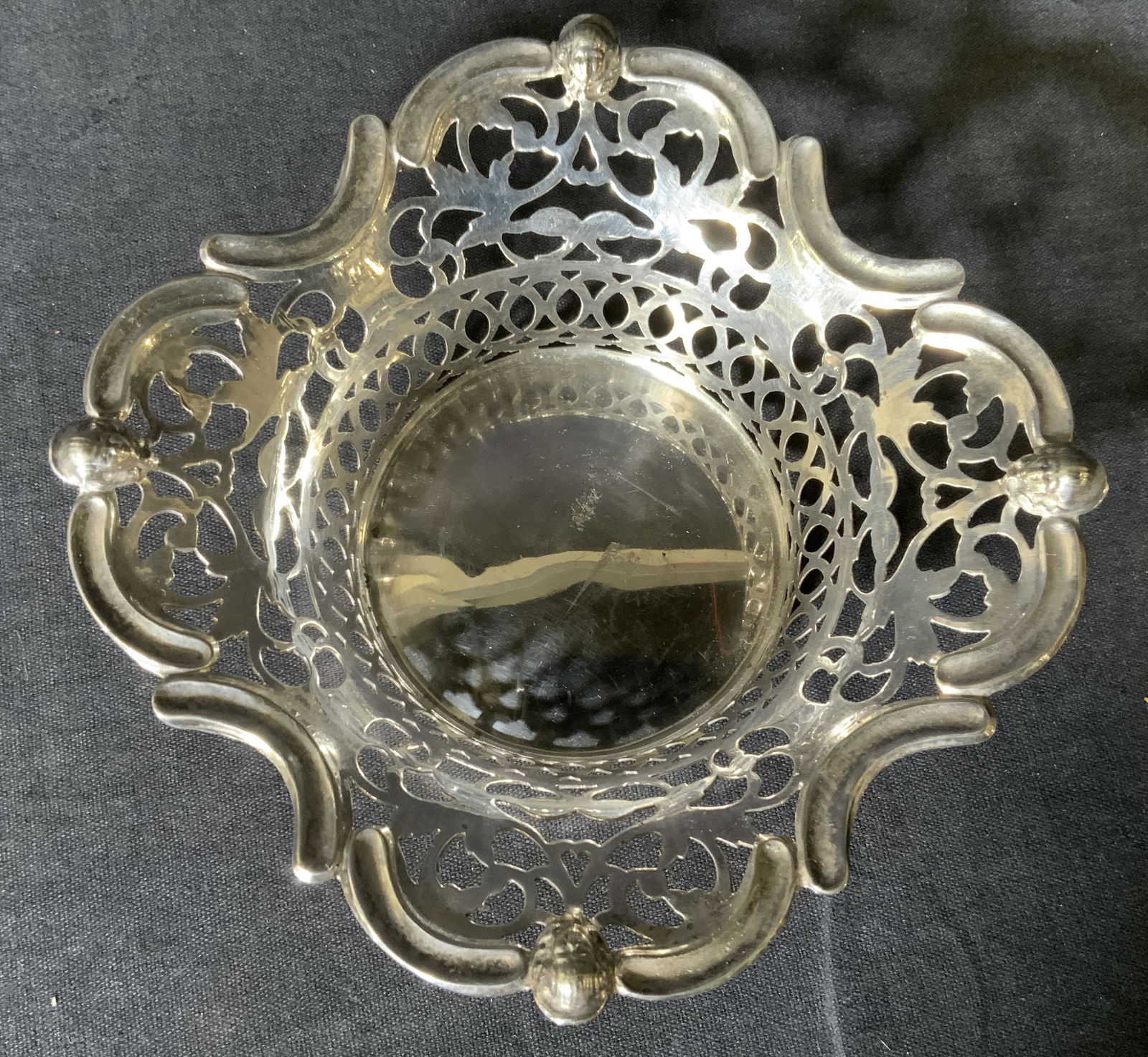 SB & CO Pierced Silver Plated Dish (1 of 5)