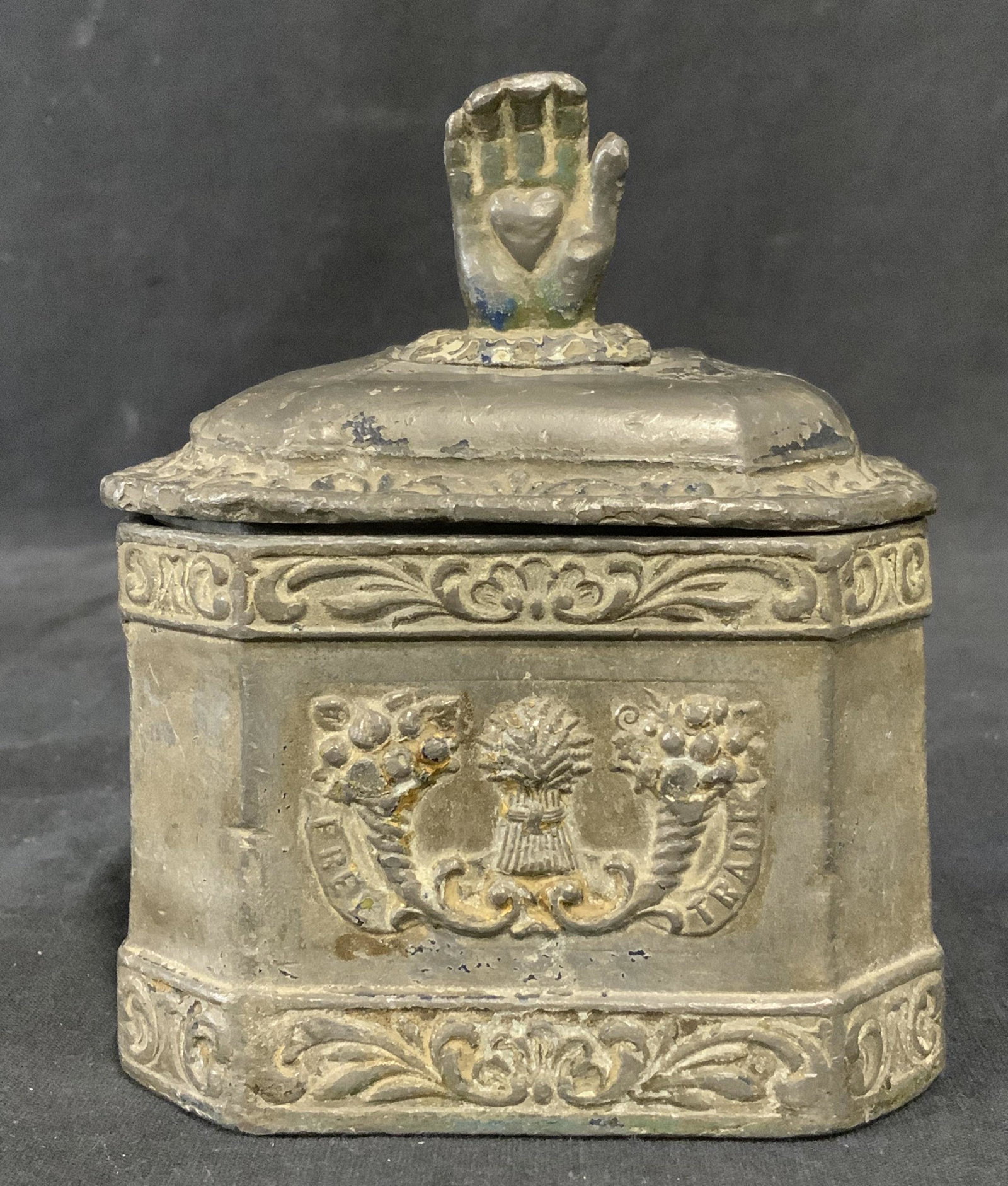 Vintage Lidded Metal Vessel (1 of 6)