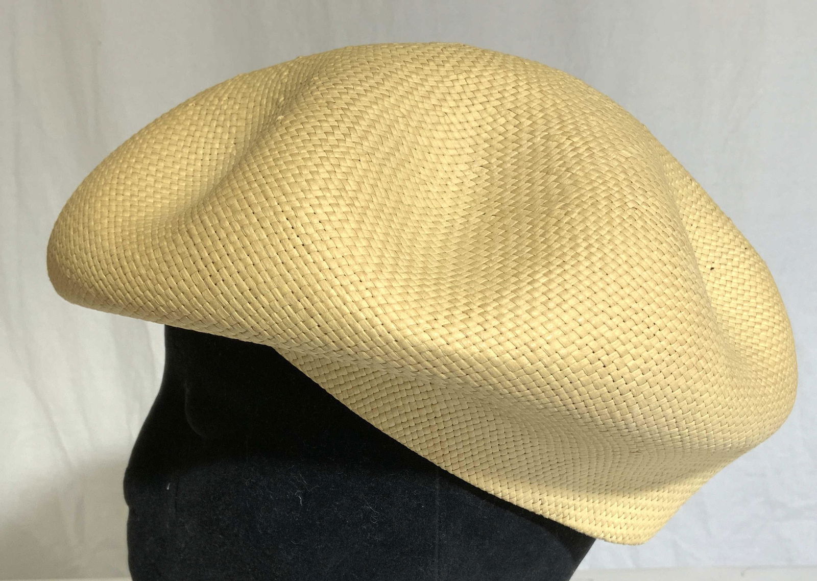 Vintage Straw Woven Beret Hat (1 of 8)
