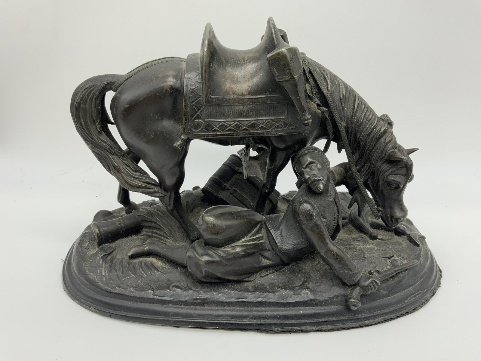 Middle Eastern Style Equestrian Metal Sculpture (1 of 6)