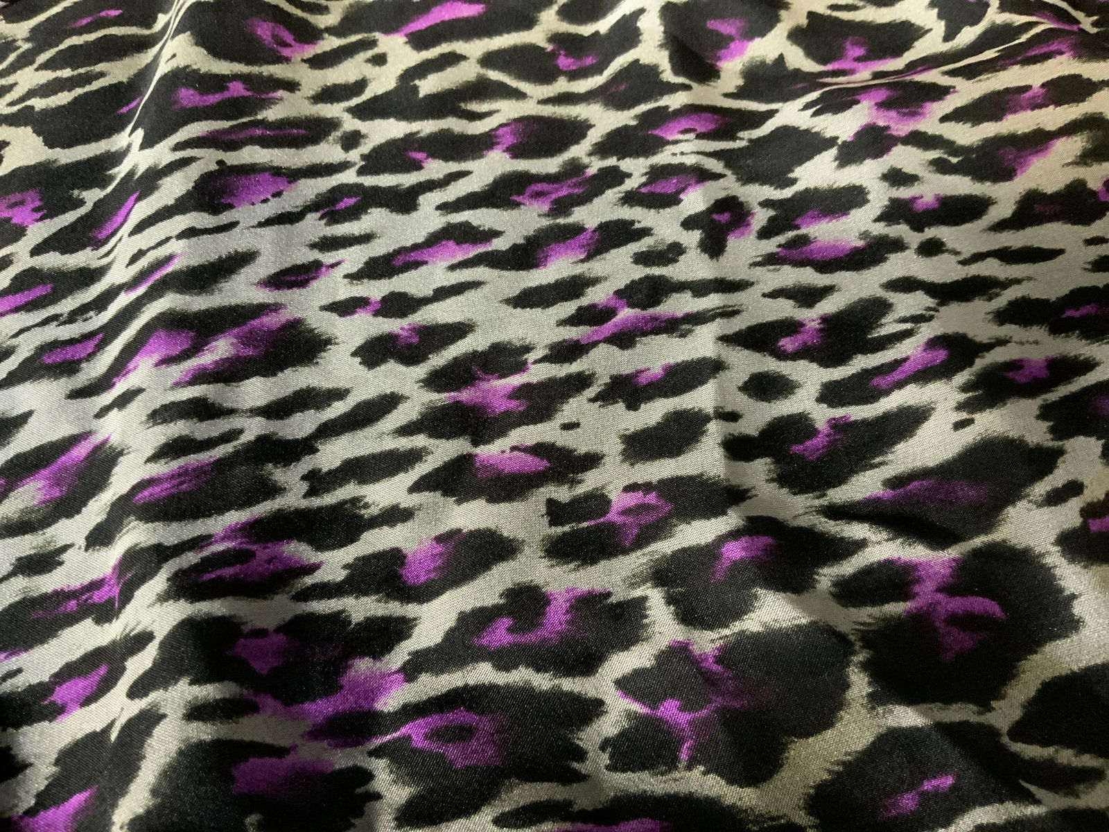 Helene Berman Silk Animal Pattern Scarf (1 of 4)