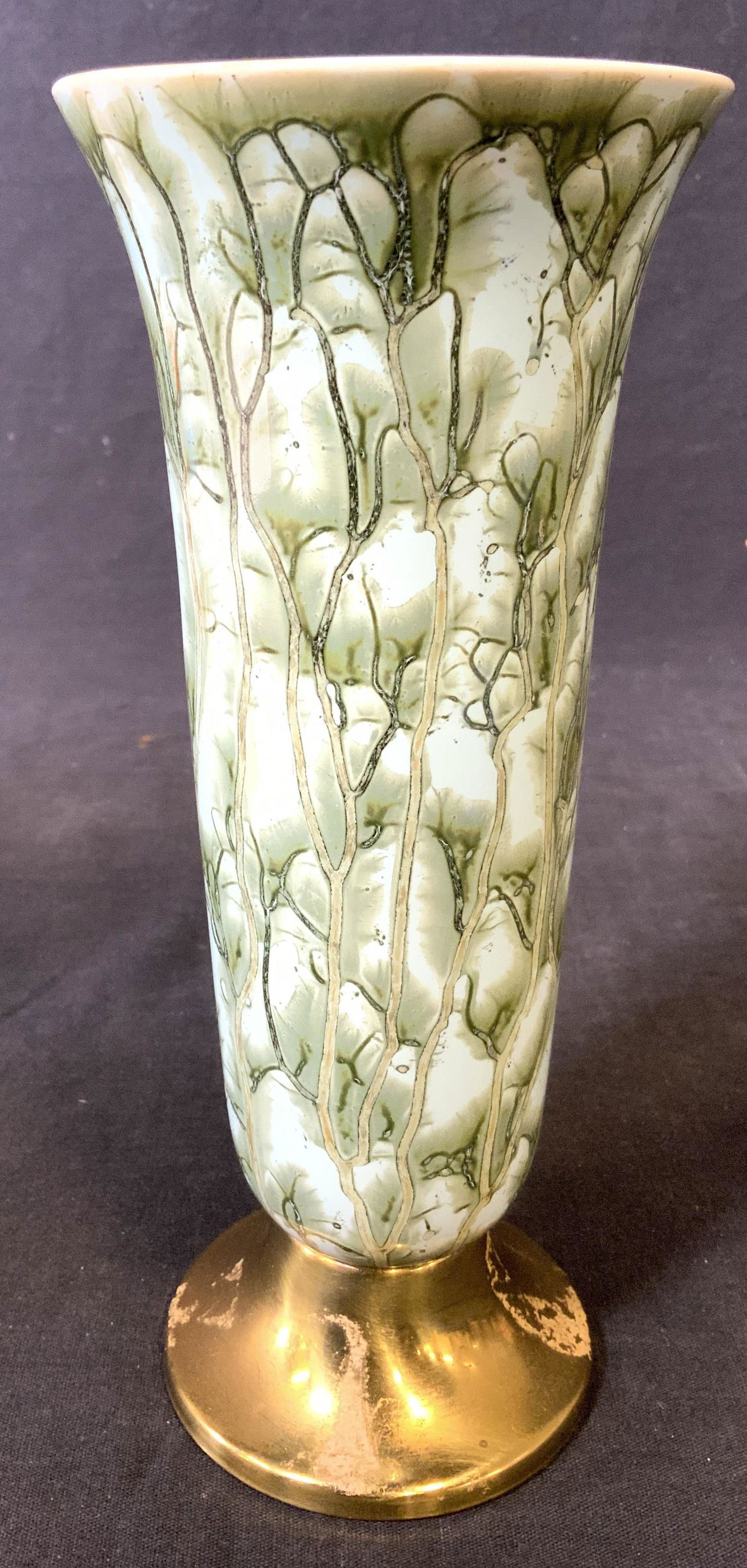 Hand Painted Delftware Footed Vase (1 of 8)