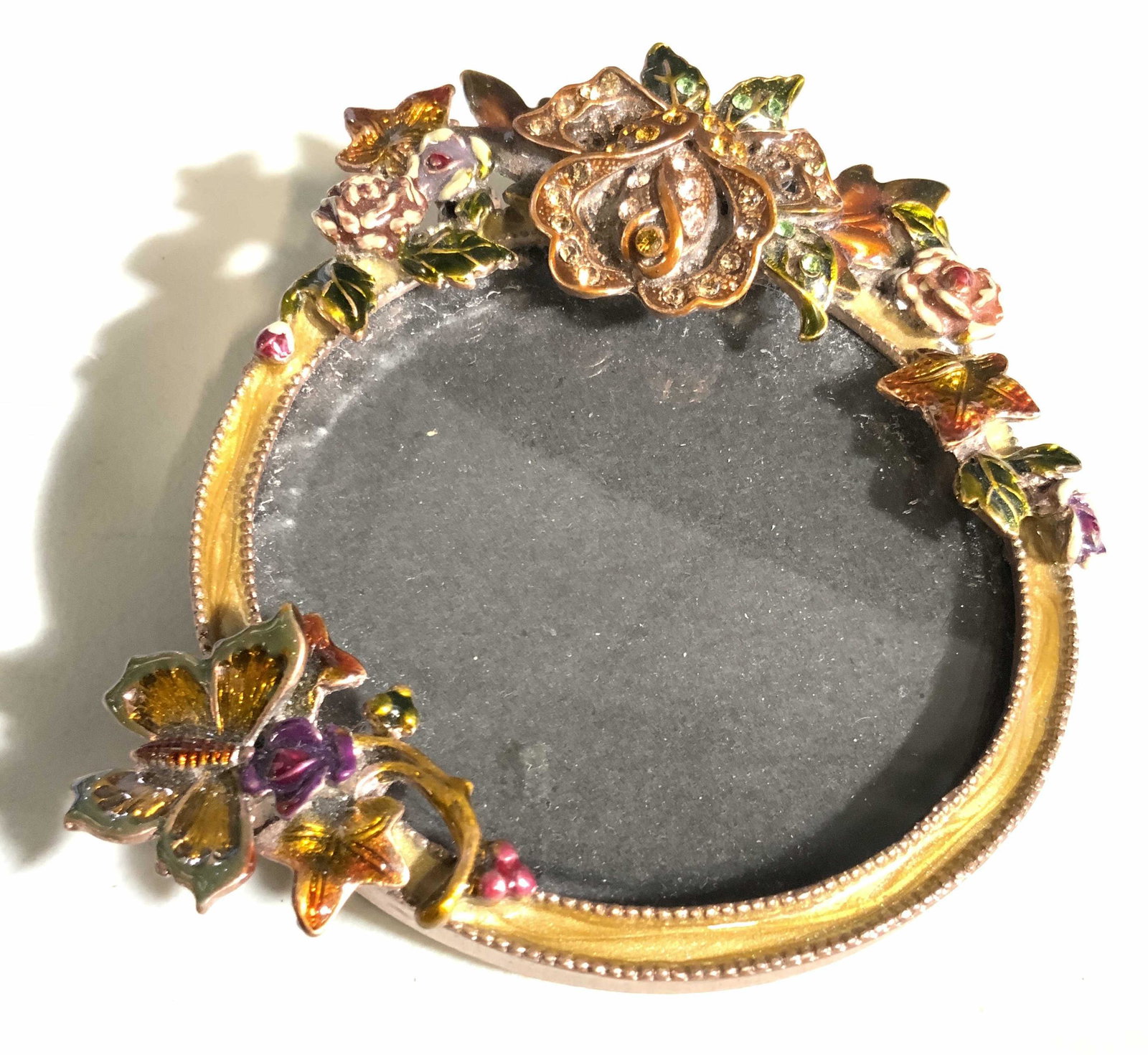 Bejeweled & Enameled Floral Insect Motif Frame (1 of 8)