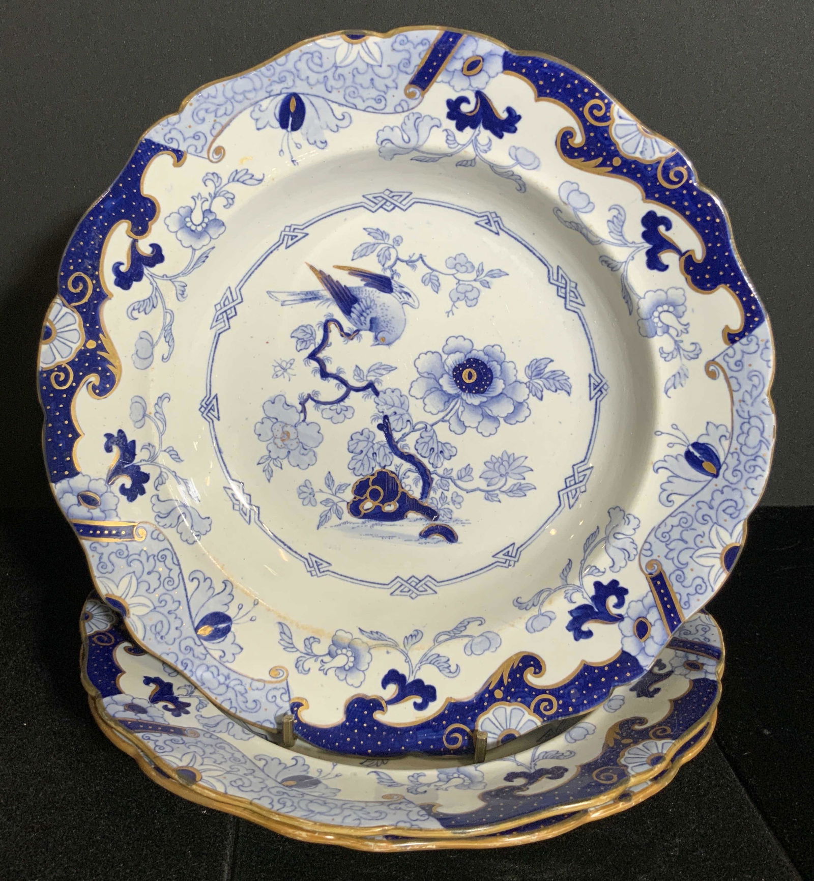 3pc Sign Vntg Hand Painted Ironstone China Plates (1 of 11)