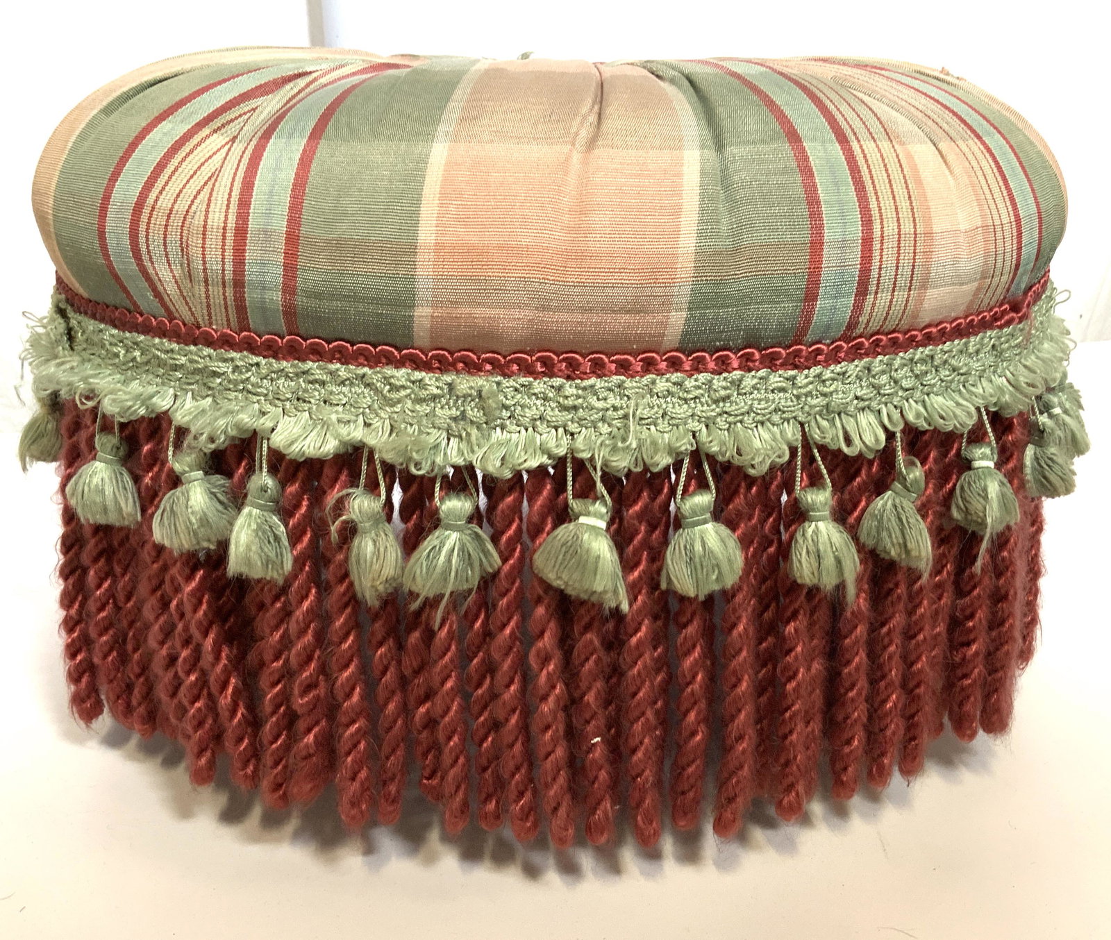 Tufted and Tassel French Style Foot Stool (1 of 6)