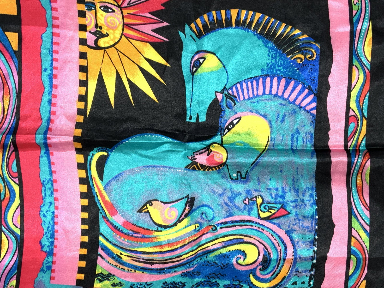 Pop Art Fantasy Silk Textile/ Scarf (1 of 9)