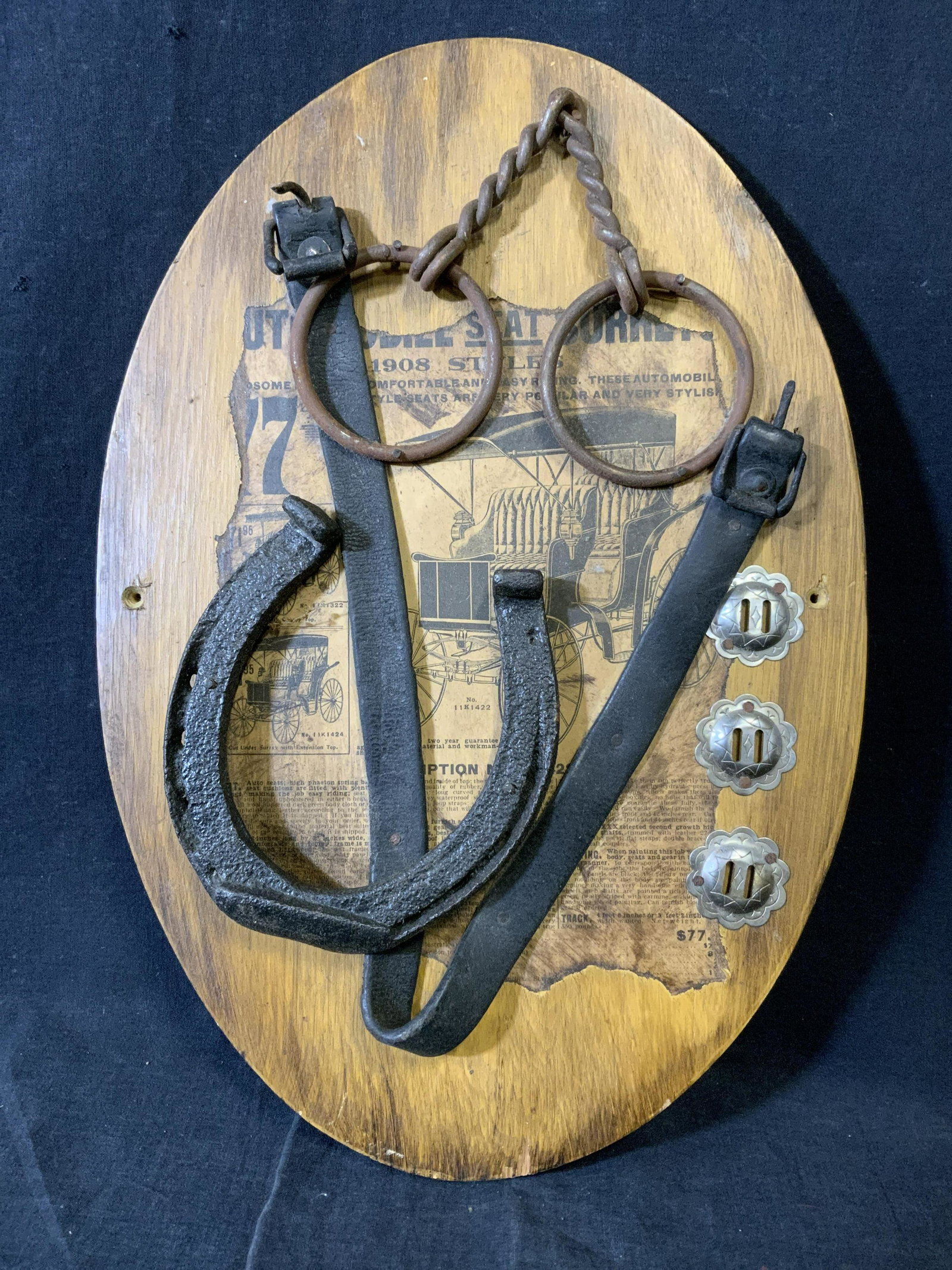 Antique Collage on Wooden Plaque (1 of 5)