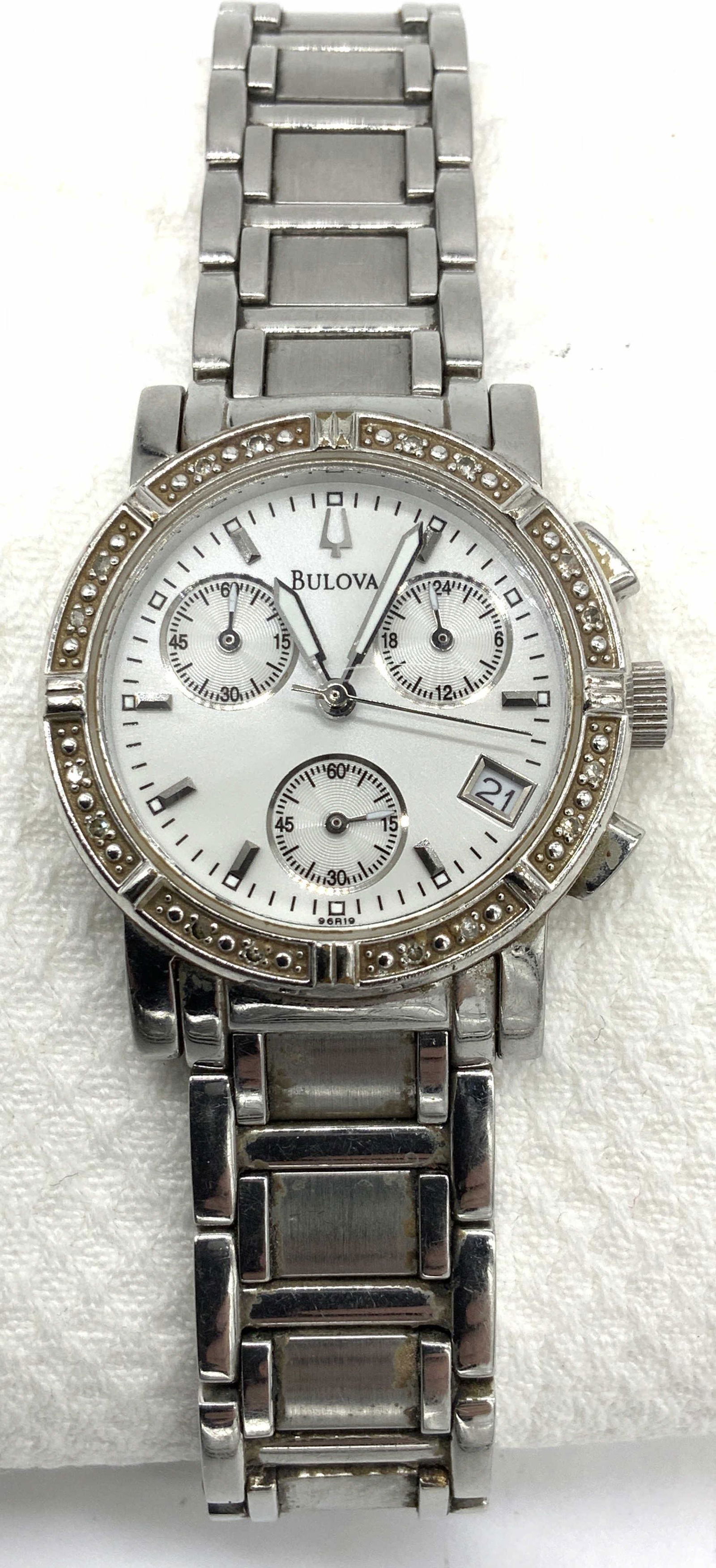 BULOVA Women's 96R19 Diamond-Studded Watch (1 of 11)