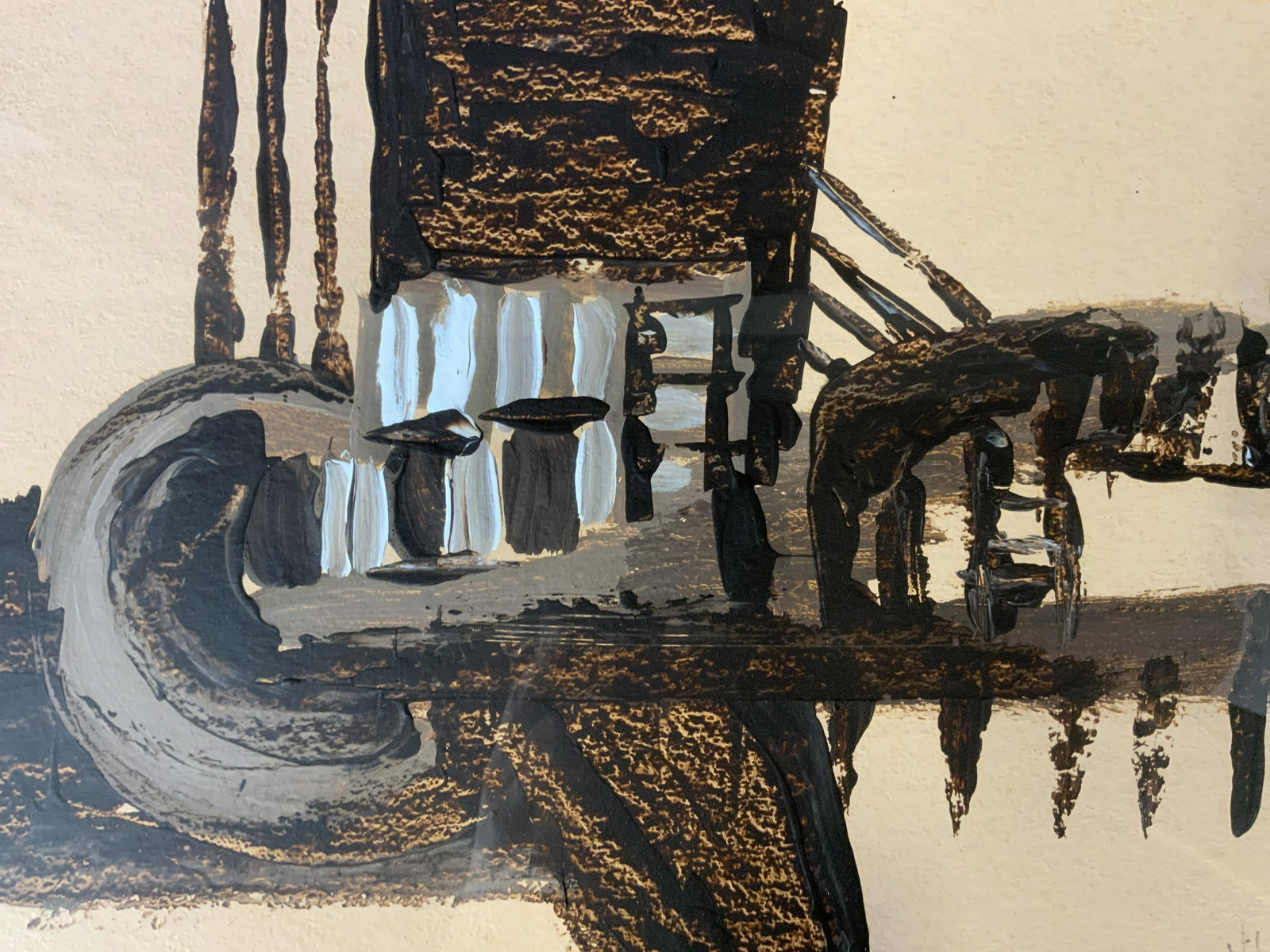 VILA Signed Abstract Acrylic Painting (1 of 7)