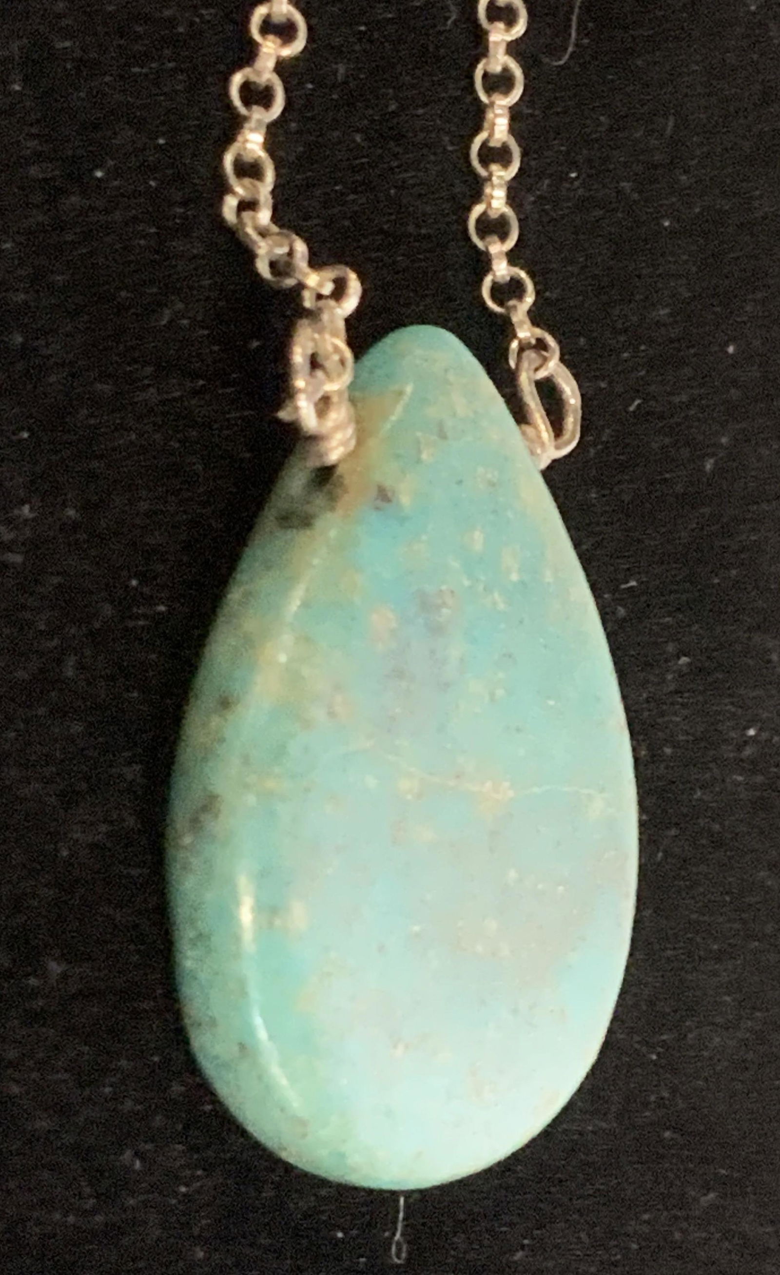Sterling Silver Chain w Natural Stone Pendant (1 of 6)