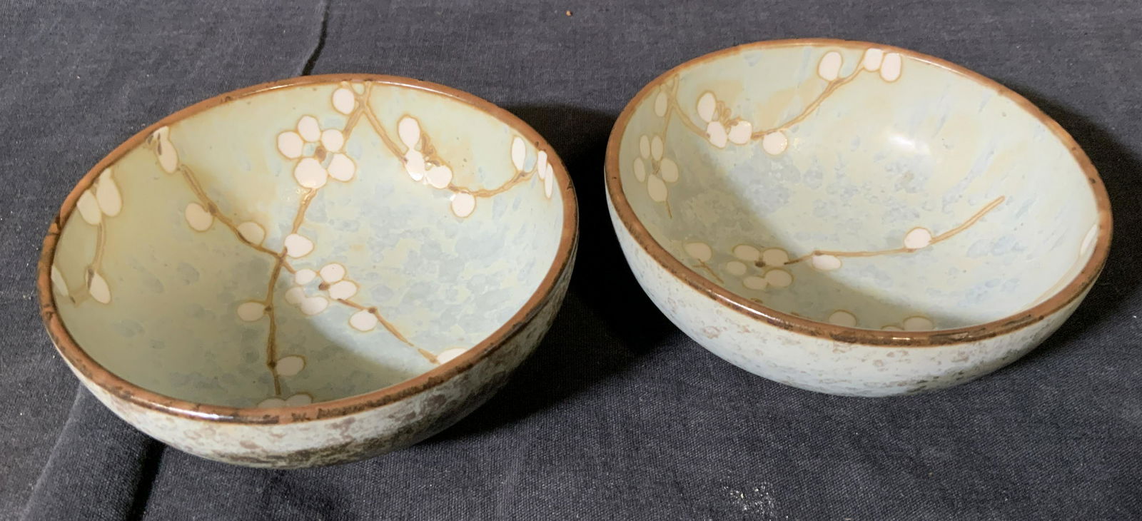 Pair Ceramic Floral Bowls (1 of 6)