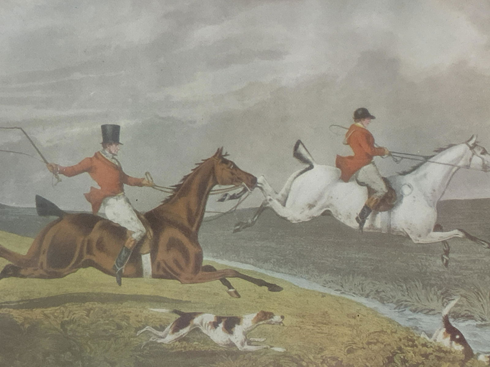 Offset Lithograph of Hunting Scene (1 of 5)