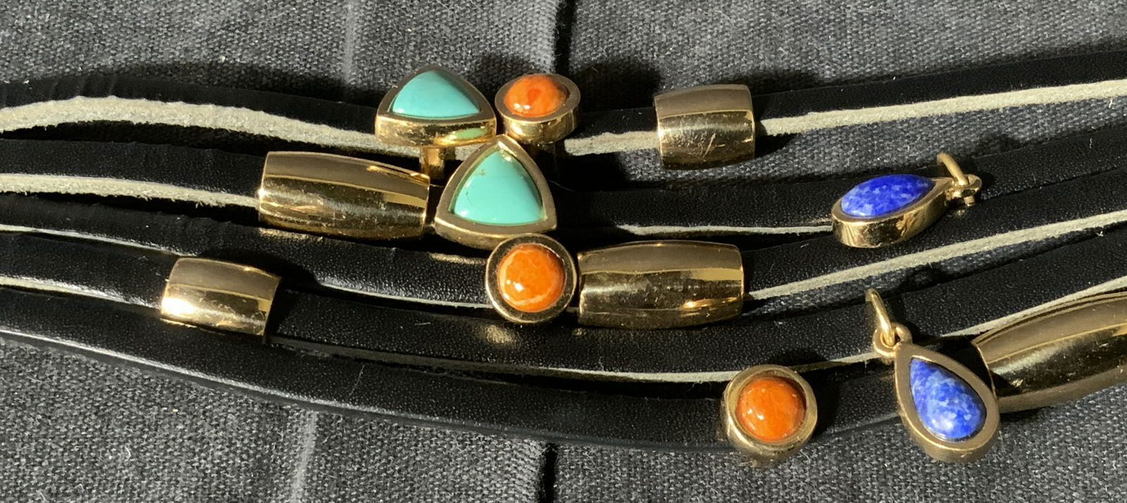 Barse Thai Leather Charm Bracelet (1 of 6)