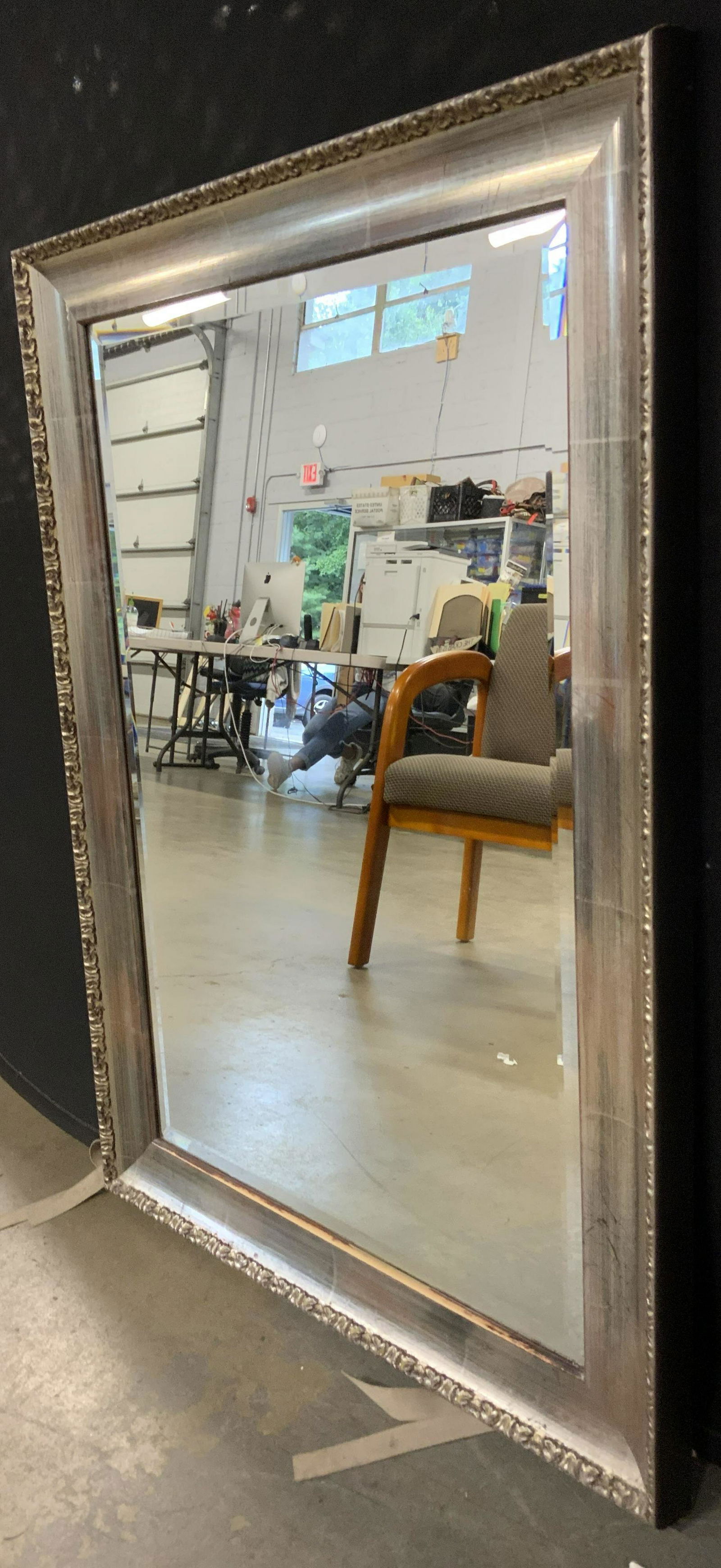 Beveled Wall Mirror W Ornate Edge Frame (1 of 7)