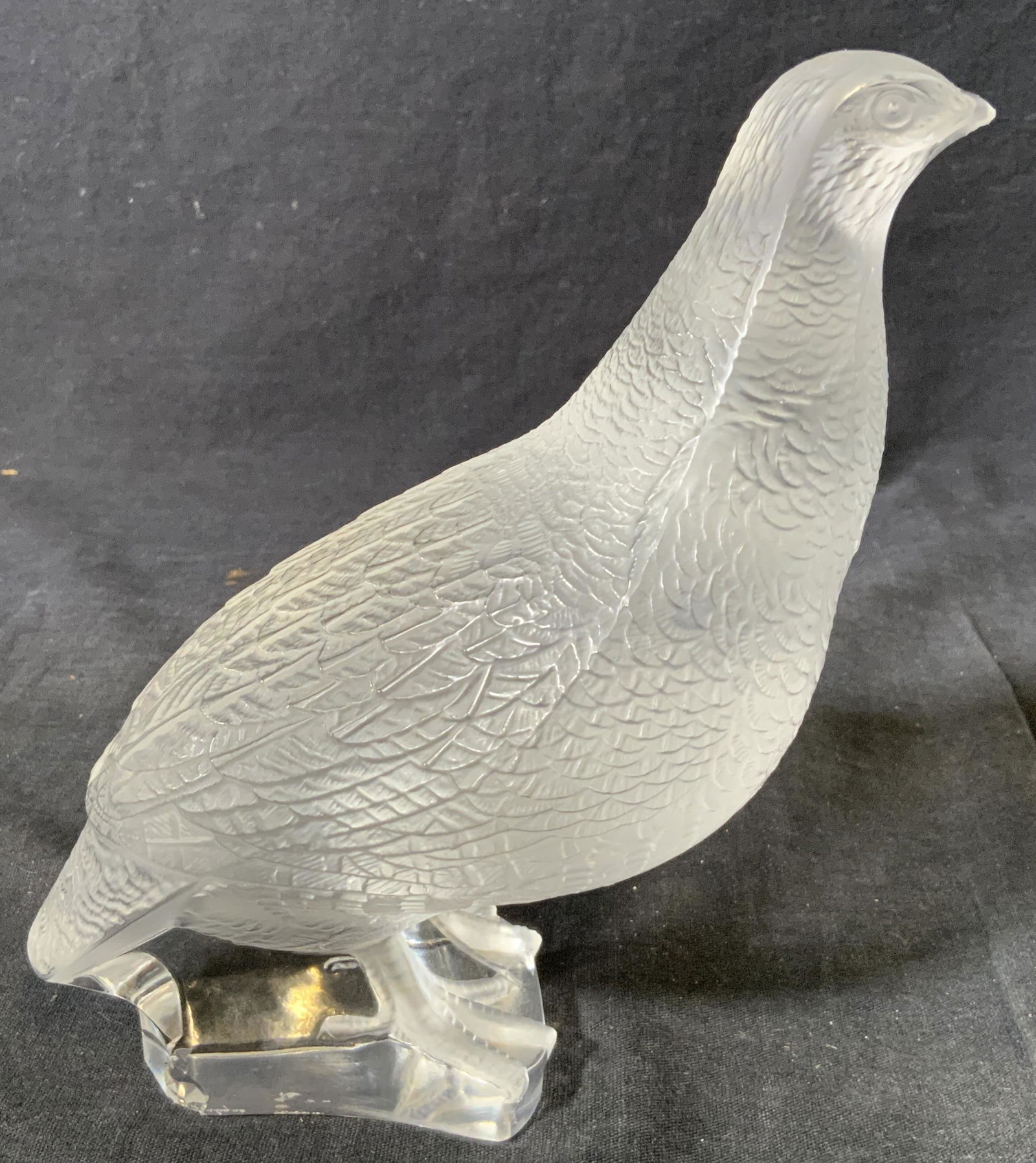 Signed Lalique Frosted Partridge Quail Figurine (1 of 8)