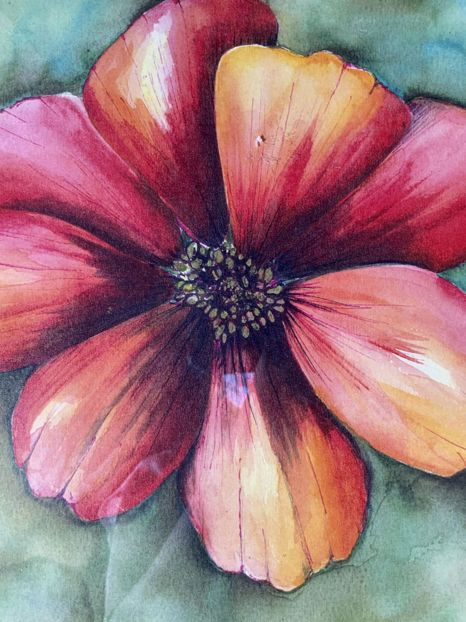 Pair Floral Offset Lithographs (1 of 7)