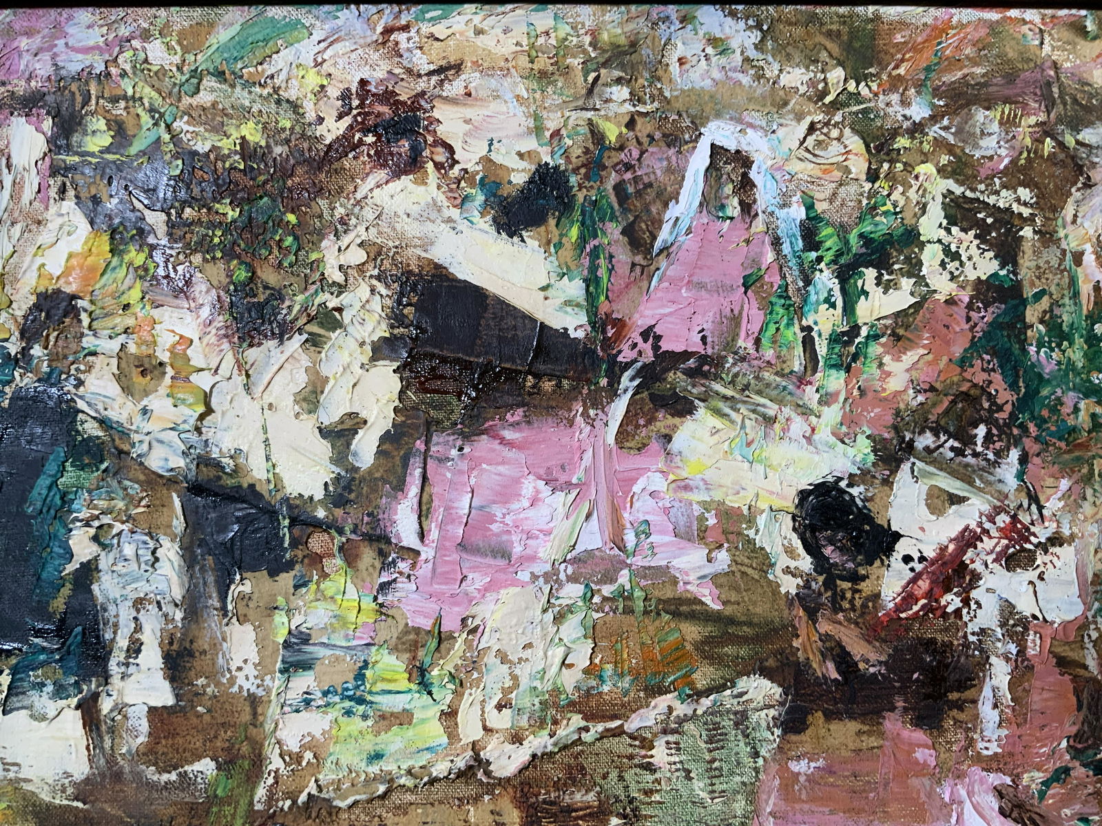 J SALAURE Signed Abstract Oil Painting (1 of 8)