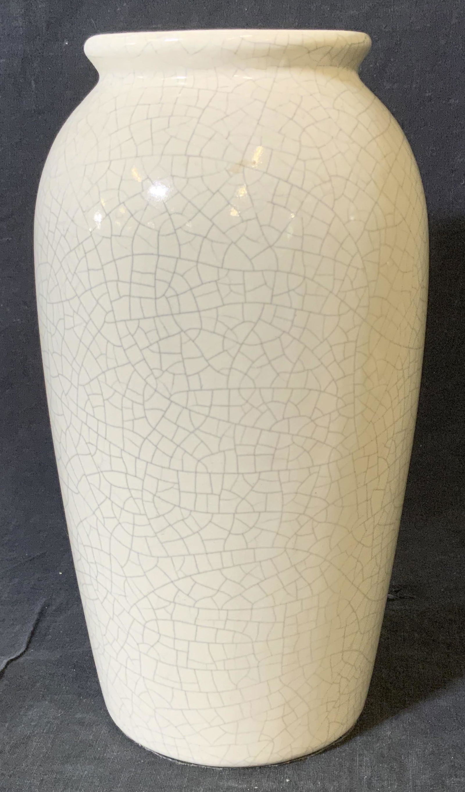 White Craquelure Ceramic Vase (1 of 6)