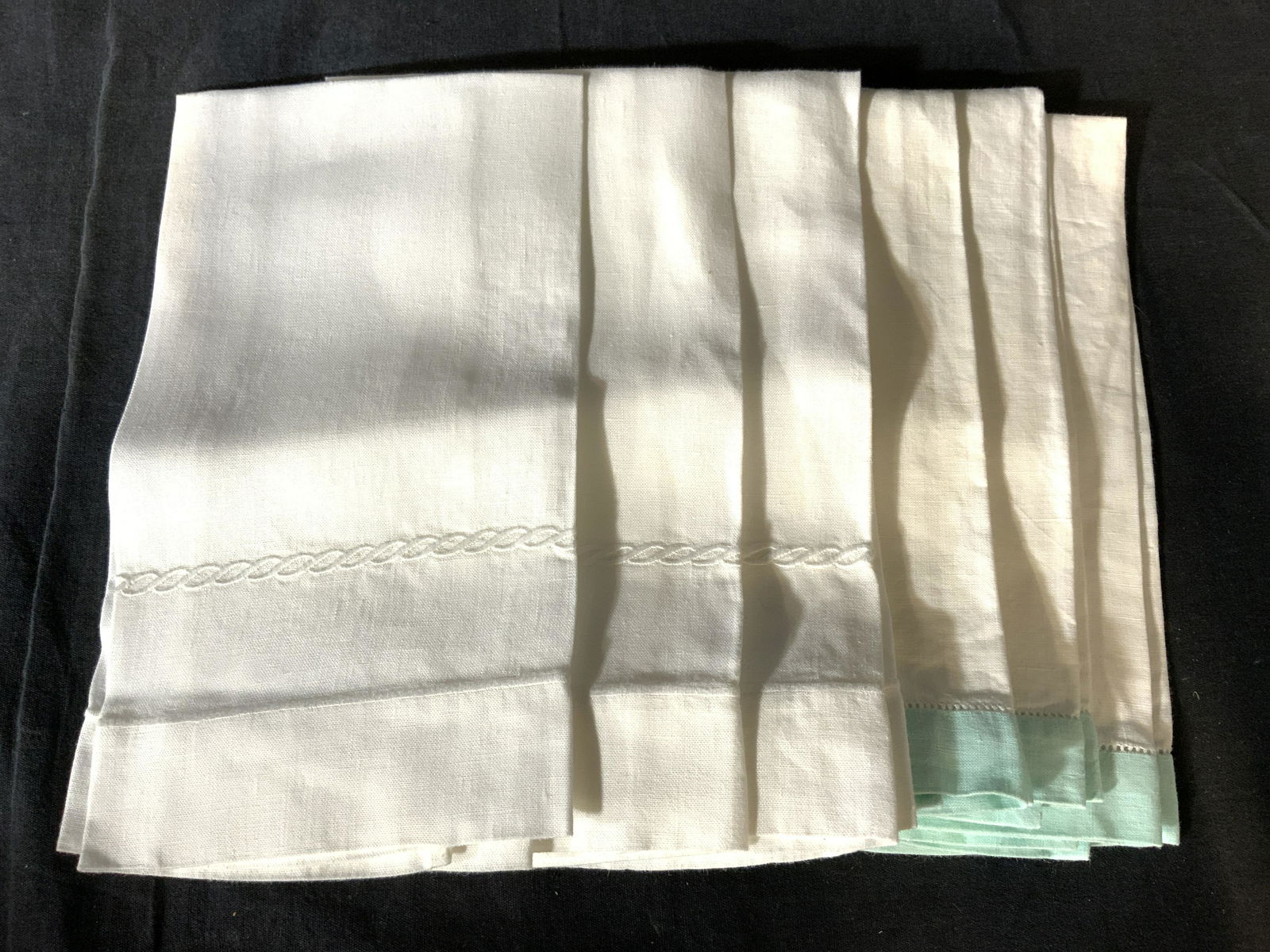 Group Lot 6 Linen Hand Towels (1 of 5)