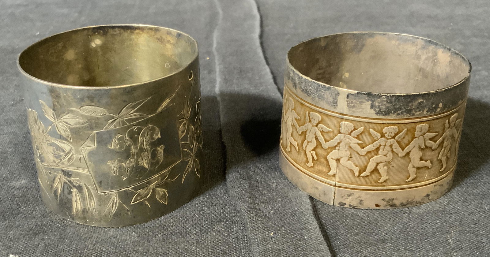 Group Lot 2 Repoussé Metal Napkin Rings (1 of 5)