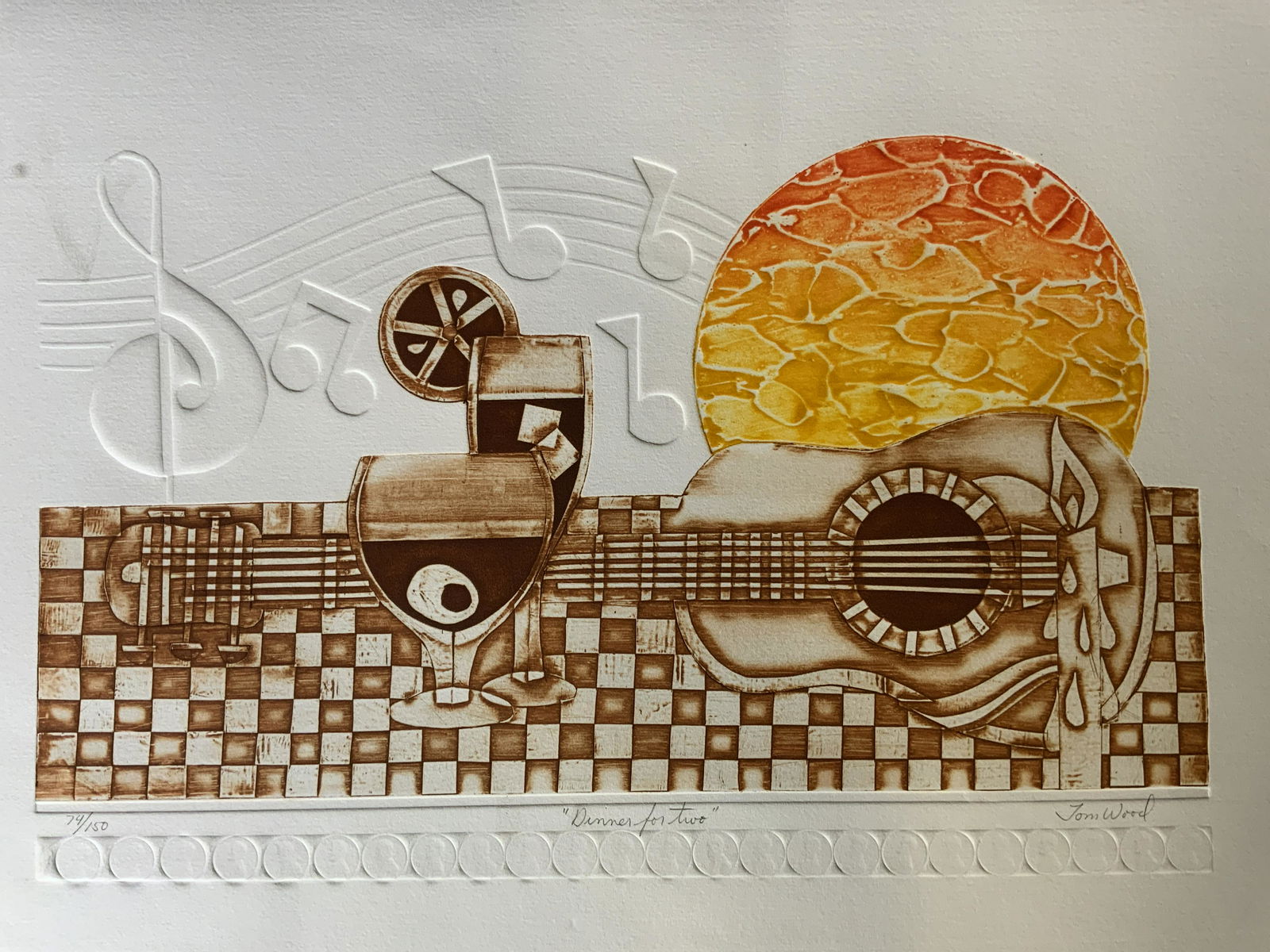 THOMAS WOOD Signed Embossed Lithograph (1 of 6)