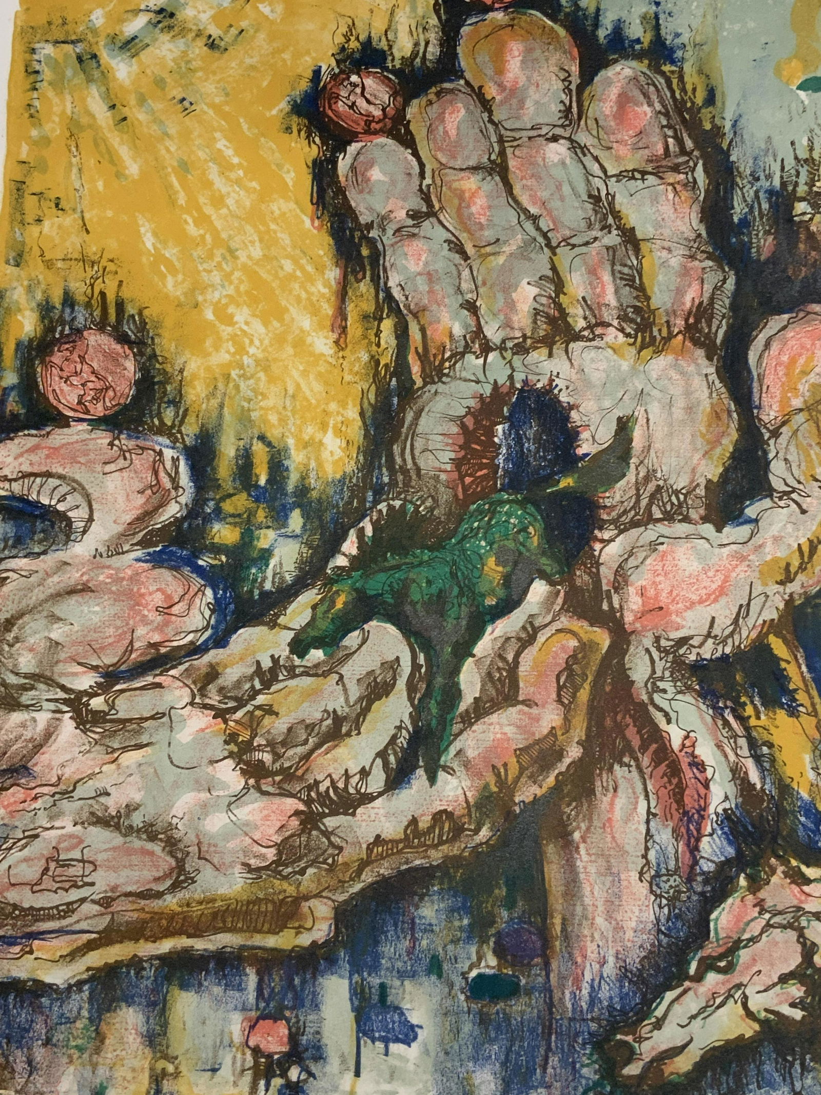 Pair Abstract French Lithographs (1 of 8)