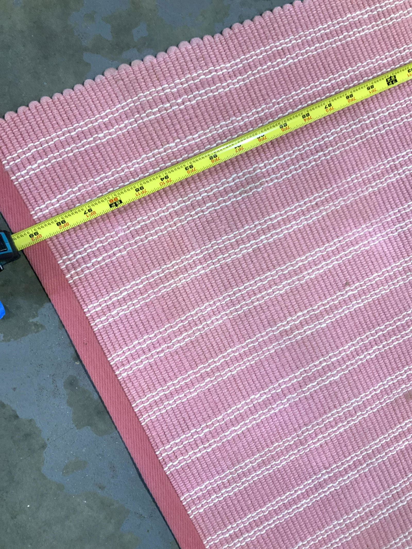 Pink Woven Cotton ‘Rag’ Rug Runner (1 of 5)