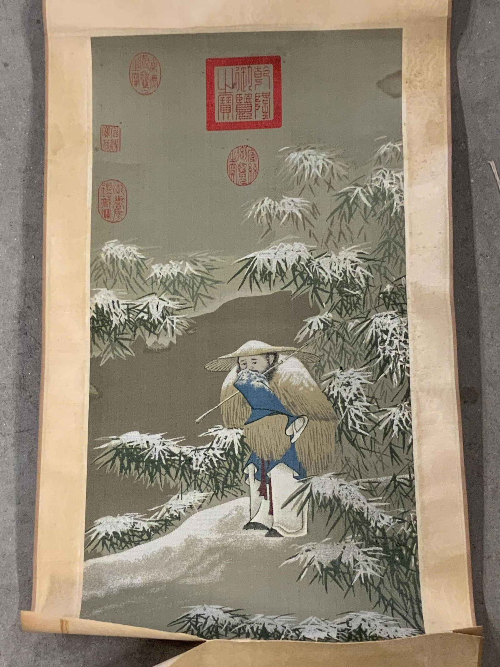 Embroidered Chinese Wall Scroll Artwork (1 of 6)