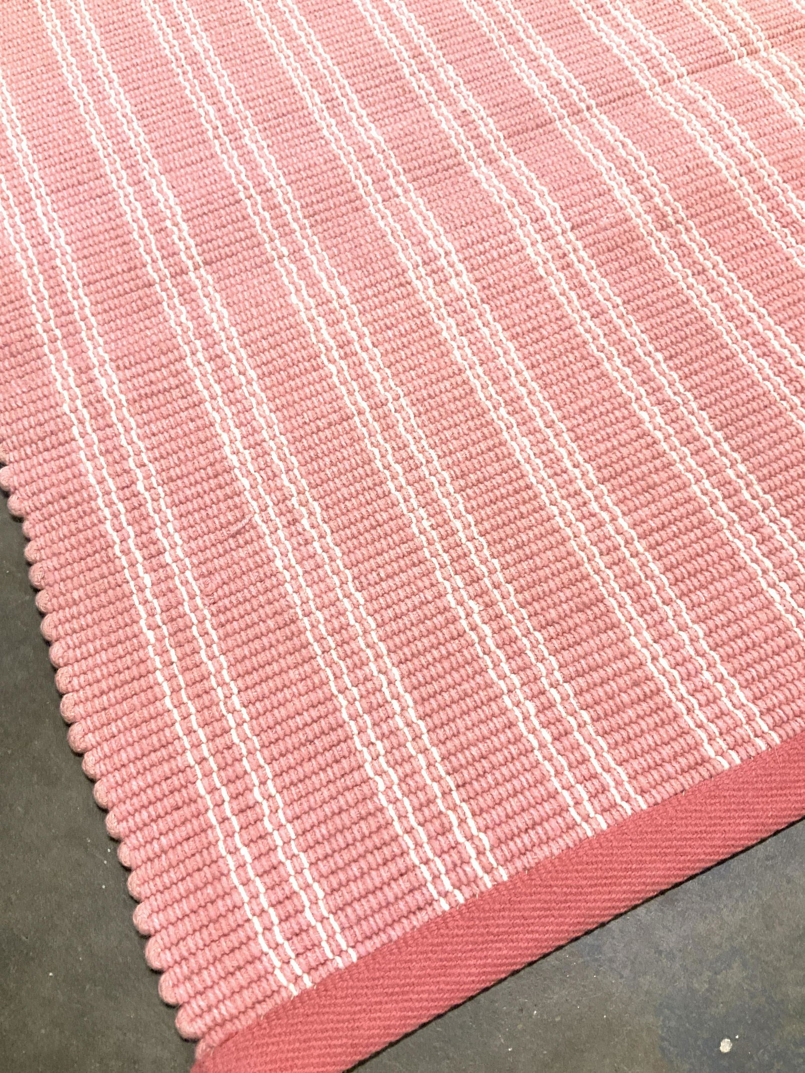 Pink Woven Cotton ‘Rag’ Rug (1 of 5)
