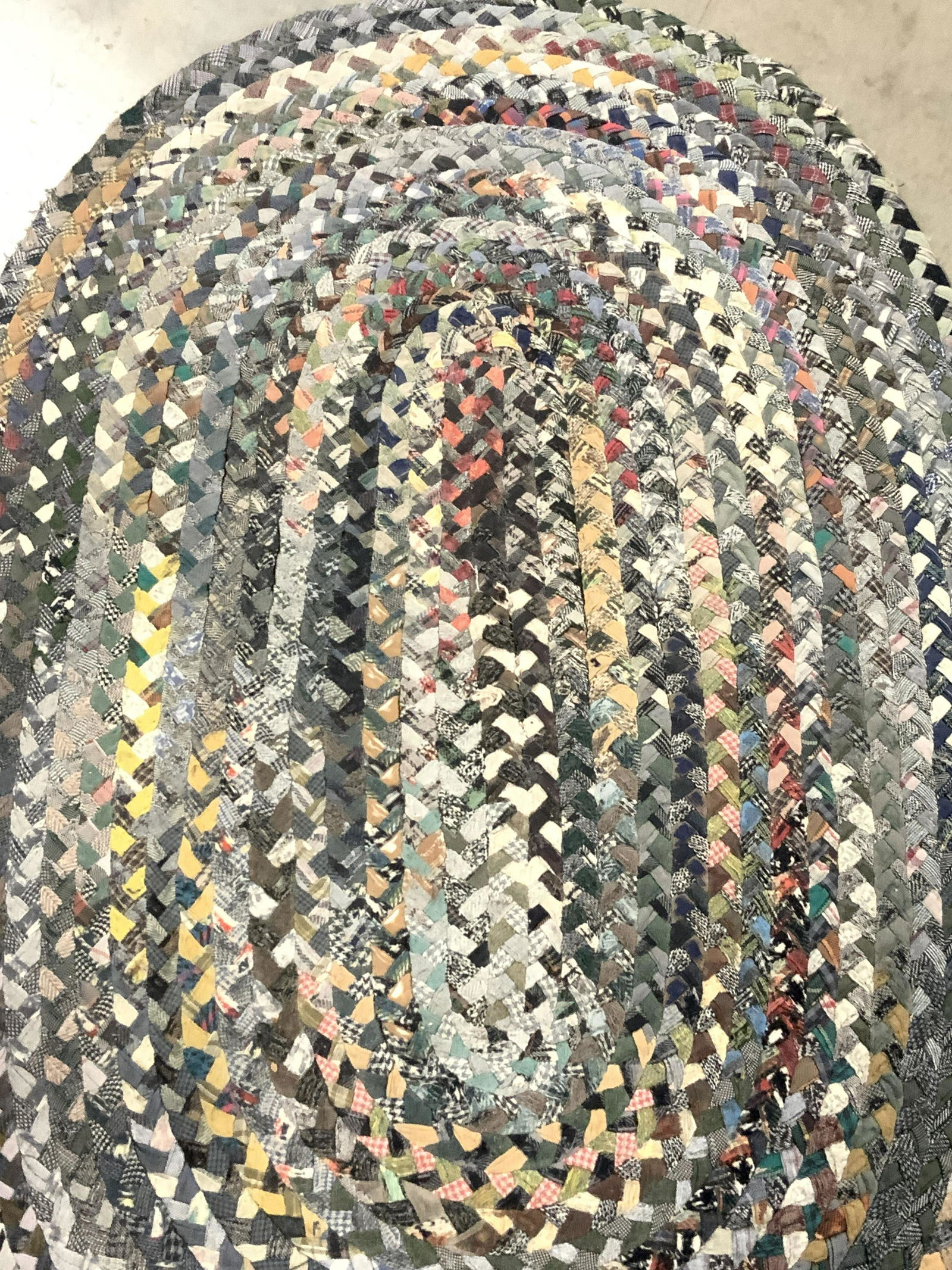 Oval Braided Cotton ‘Rag’ Rug, Vntg (1 of 8)