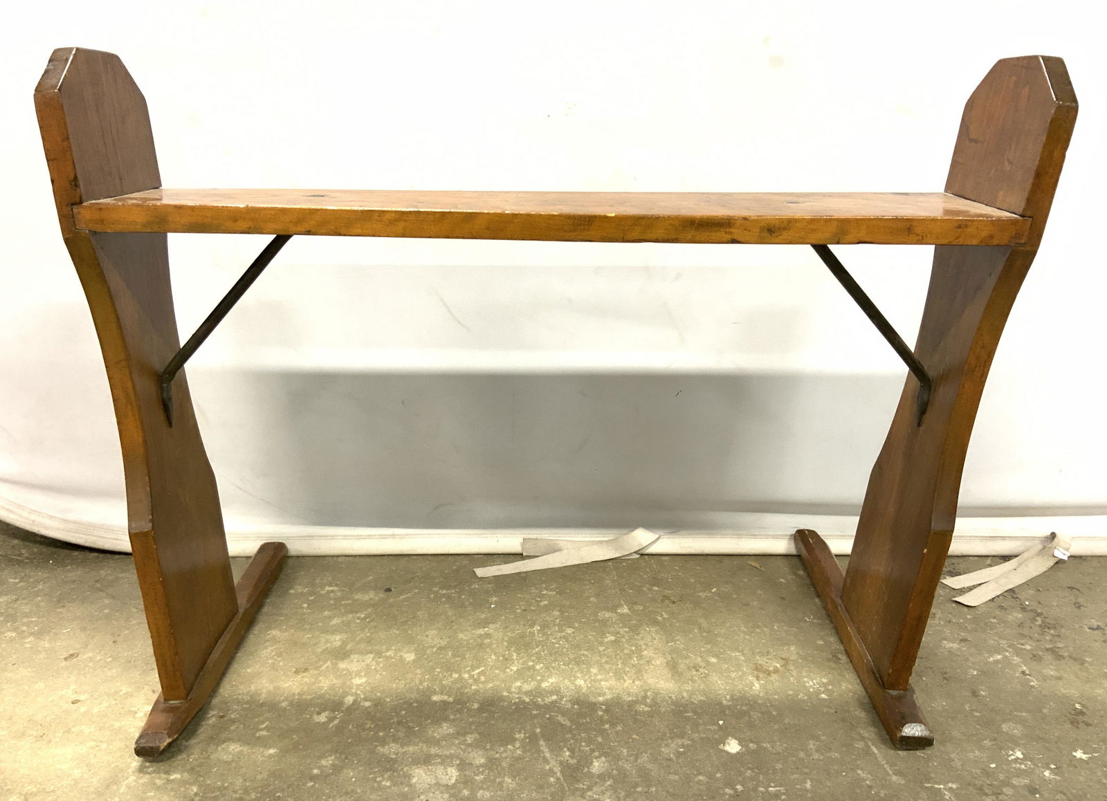 Antq Maple Trestle SLeigh Seat C 18th Century (1 of 10)