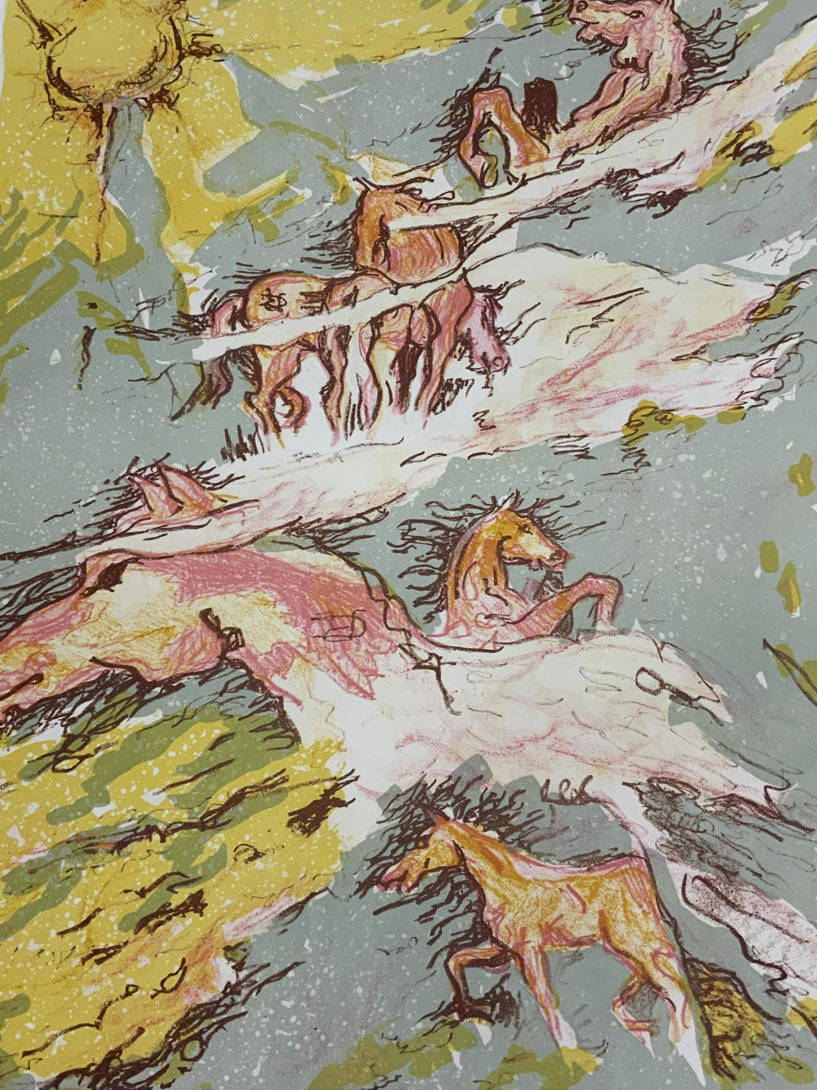 Pair Abstract French Lithographs (1 of 9)